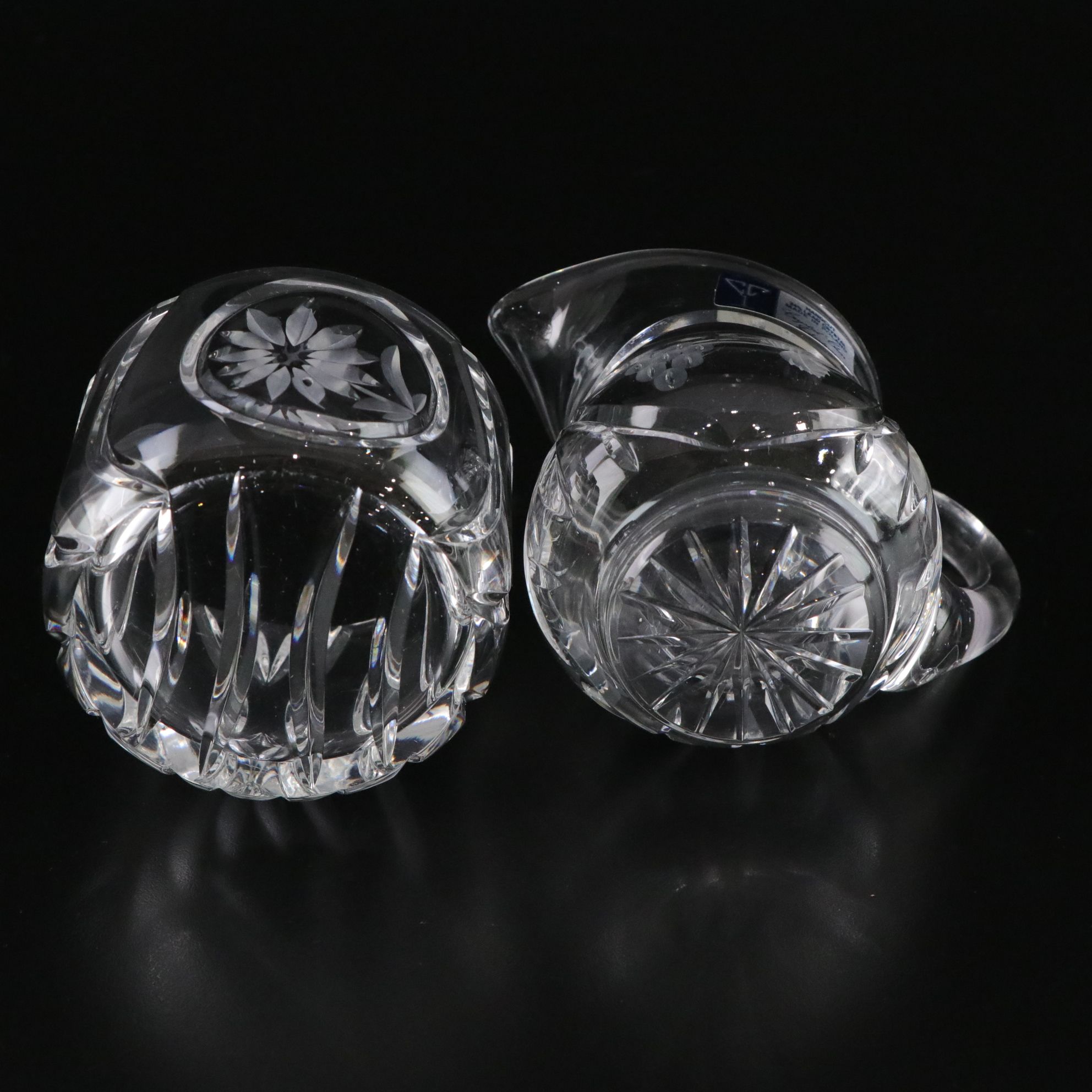 Shannon Crystal by Godinger Bowl with Silver Plate Stand & More