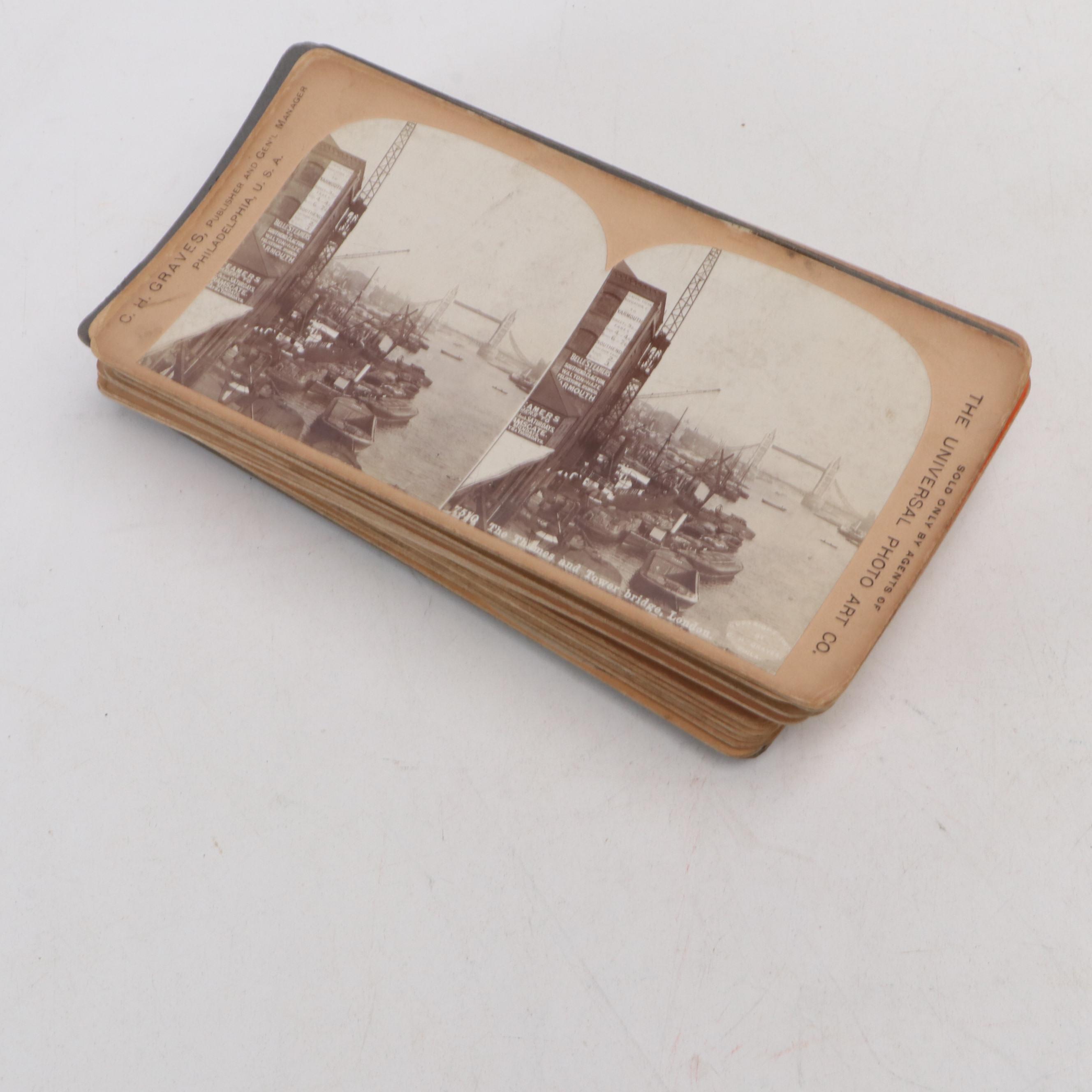 James M. Davis "The Saturnscope" with Other Stereoscopes and View Cards