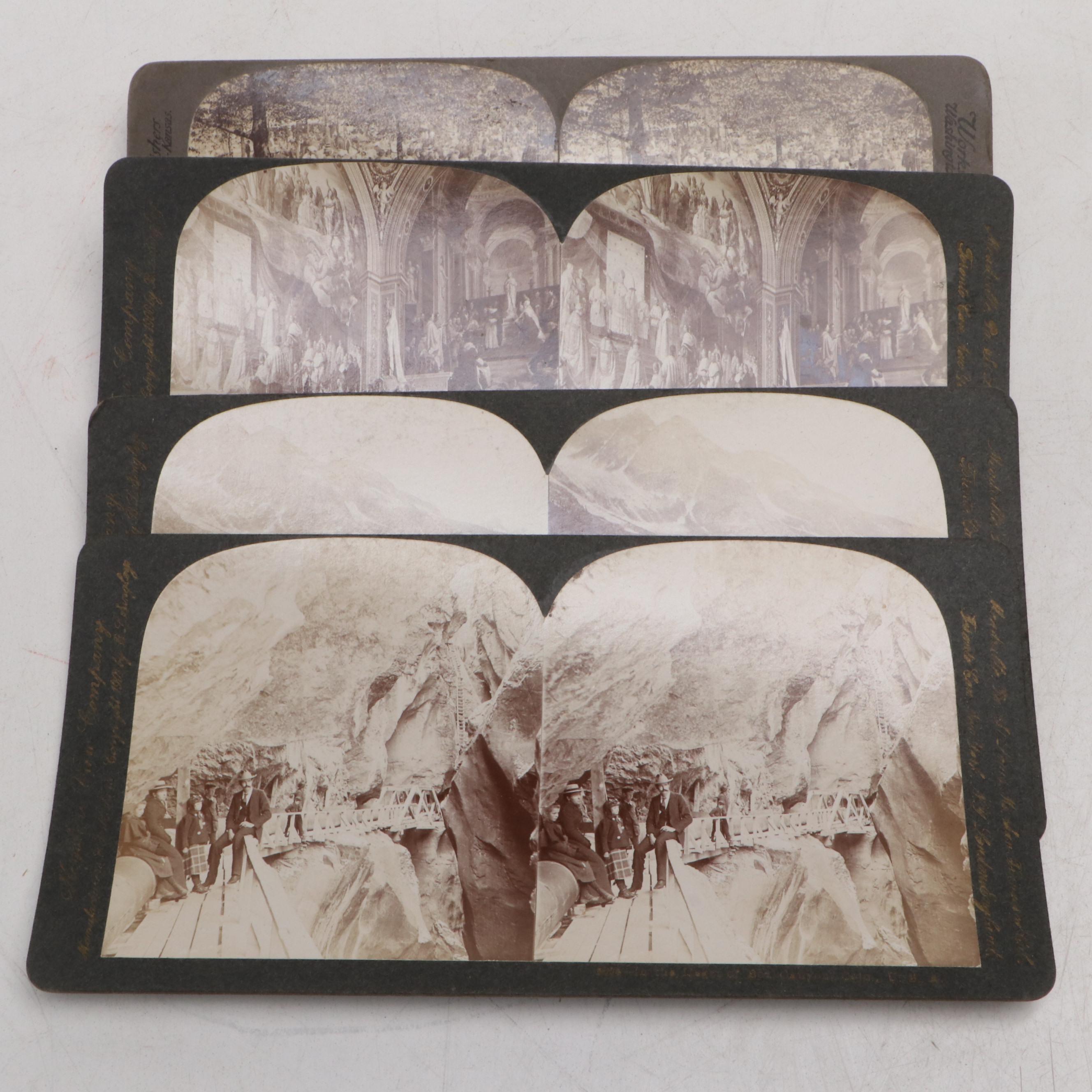 James M. Davis "The Saturnscope" with Other Stereoscopes and View Cards