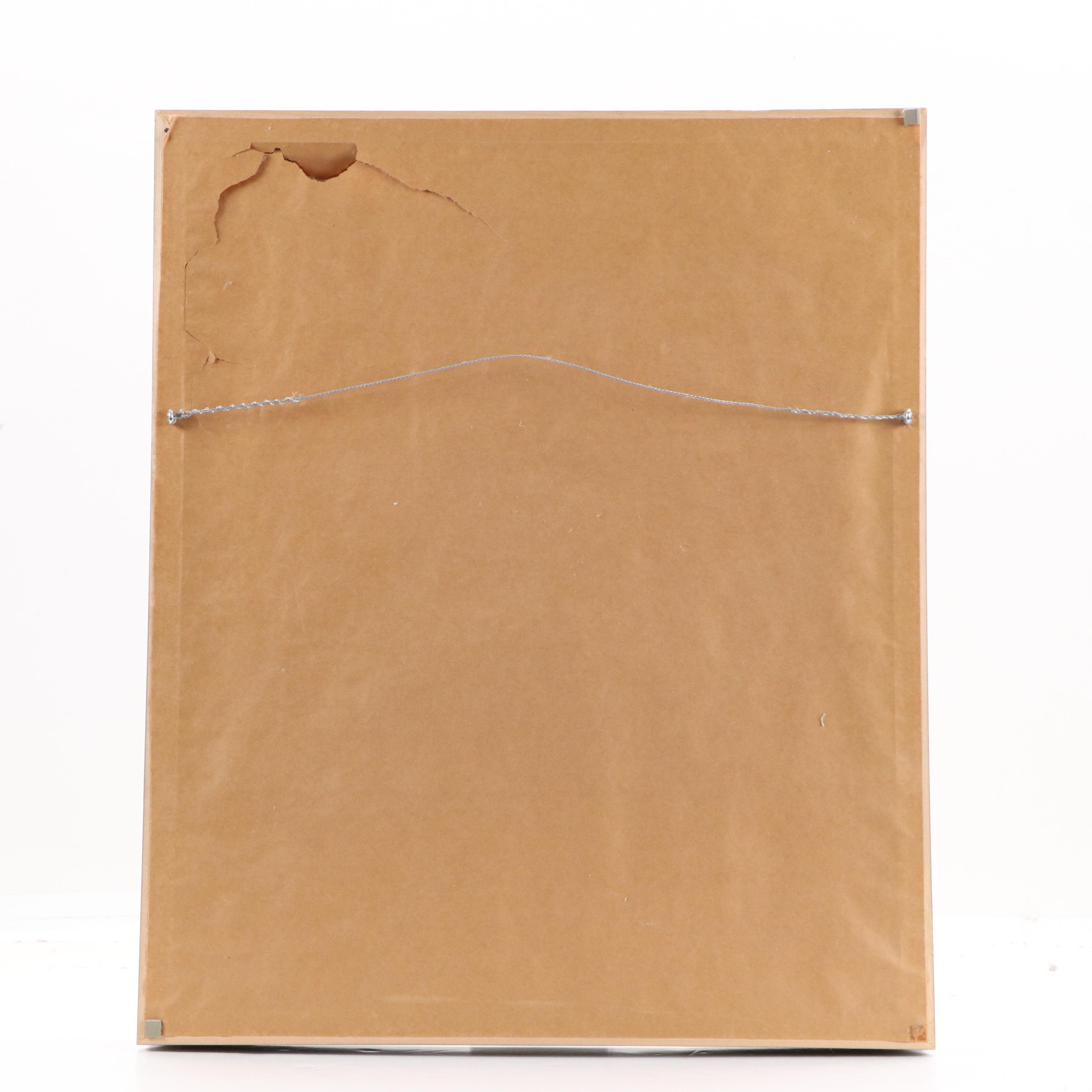 Ellen Haffner Residential Landscape Watercolor Painting, Circa 1980