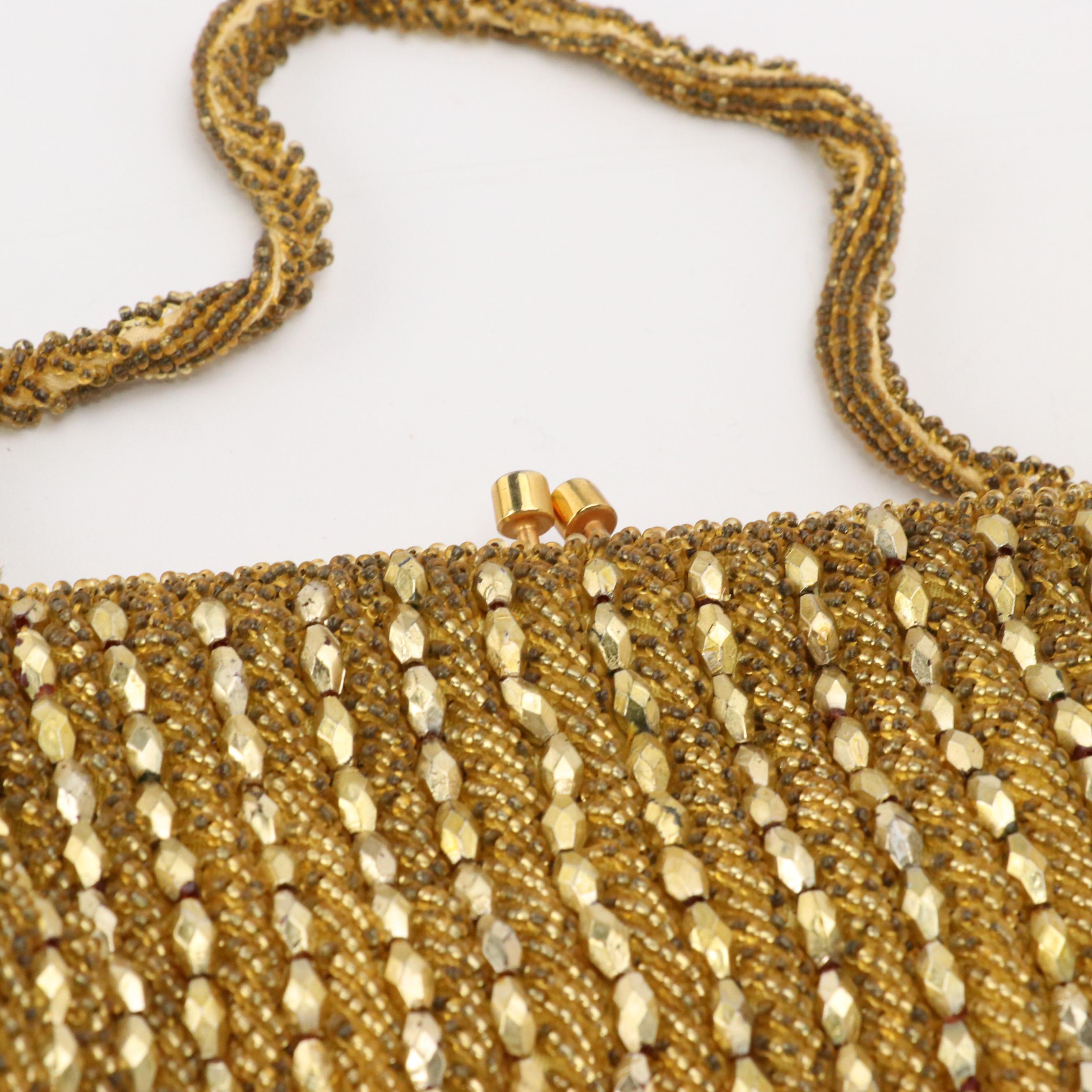 Richere Micro Beaded, Other Metallic Leather Evening Bags and Foldover Clutches