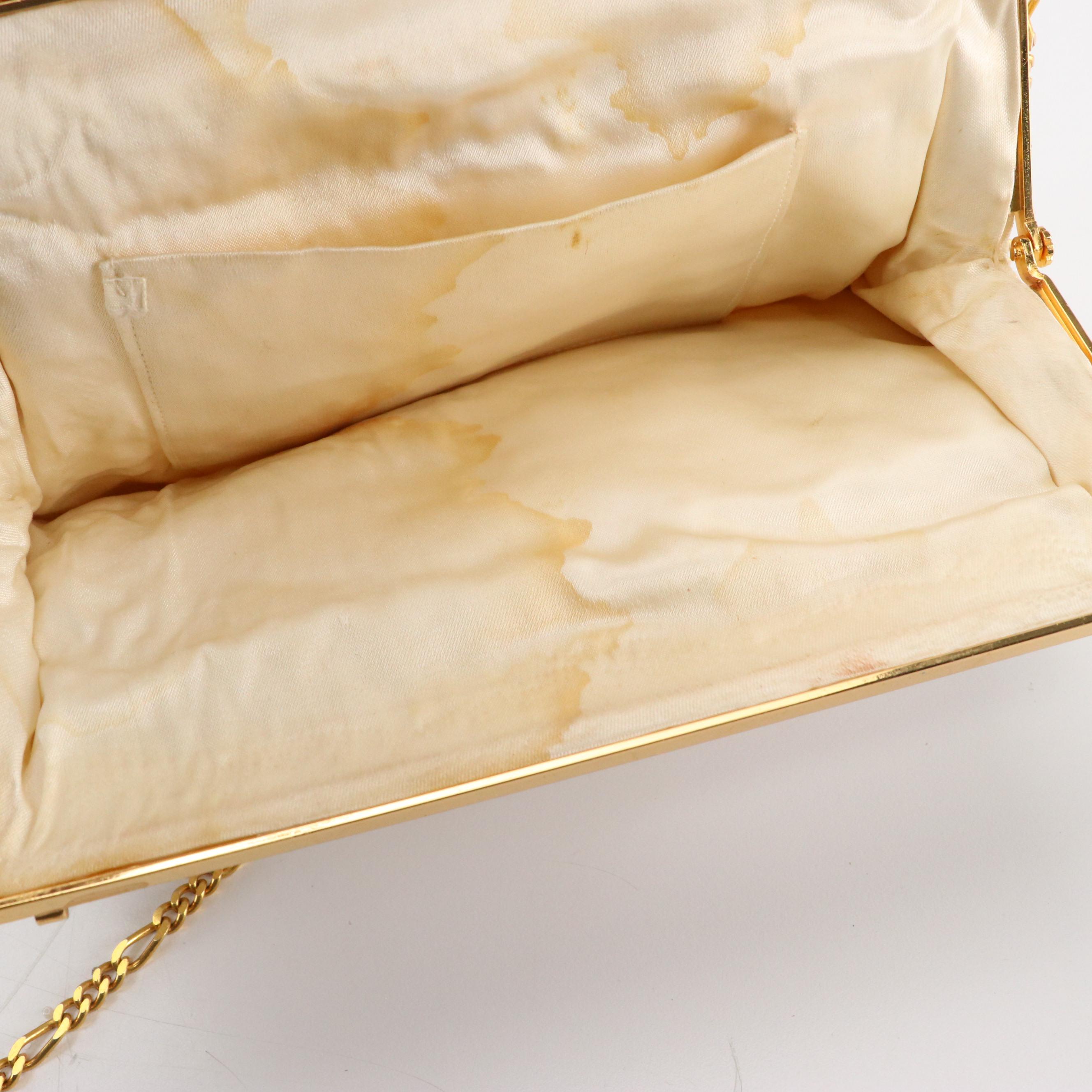 Richere Micro Beaded, Other Metallic Leather Evening Bags and Foldover Clutches