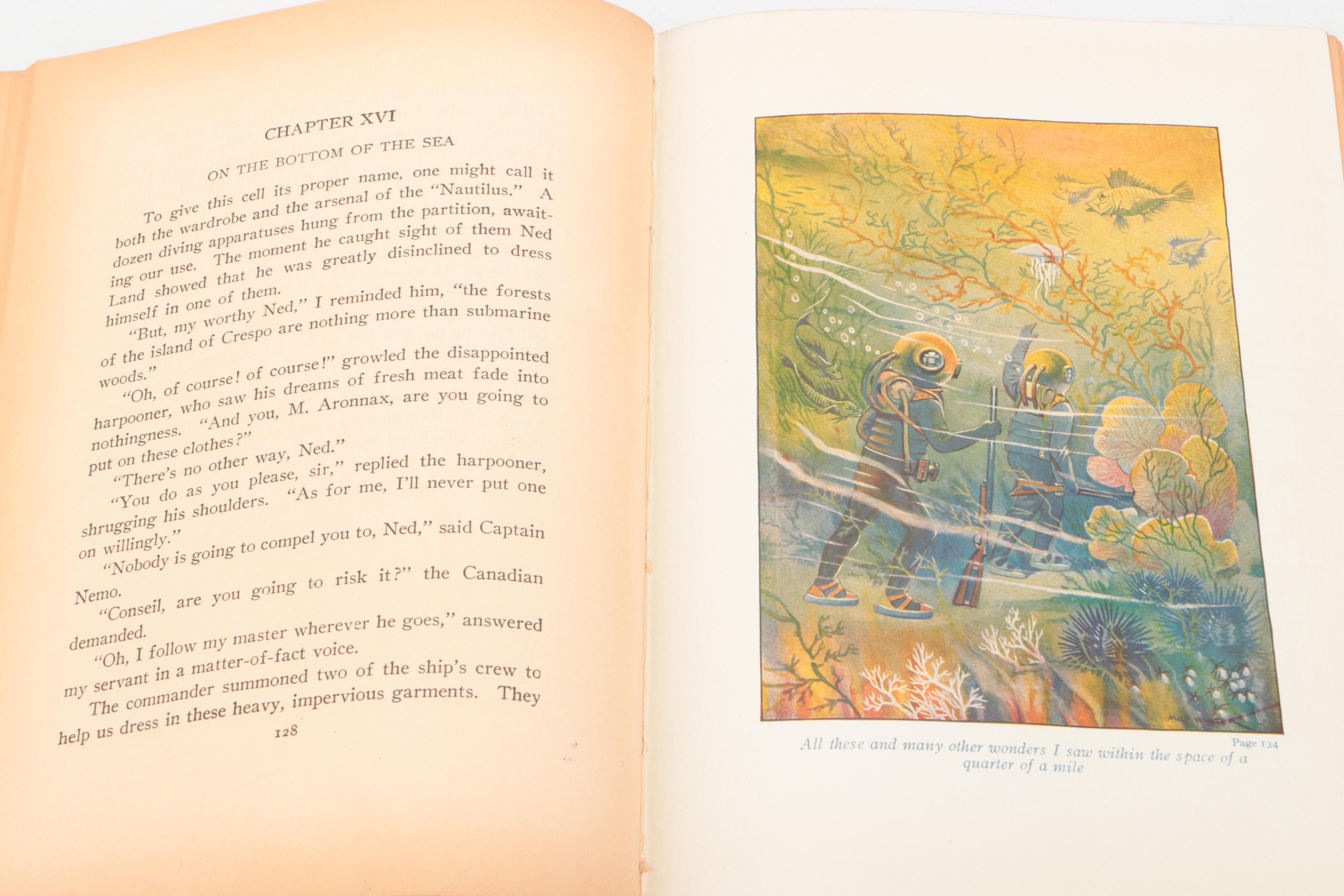 Milo Winter Illustrated "Twenty Thousand Leagues Under the Sea" by Jules Verne