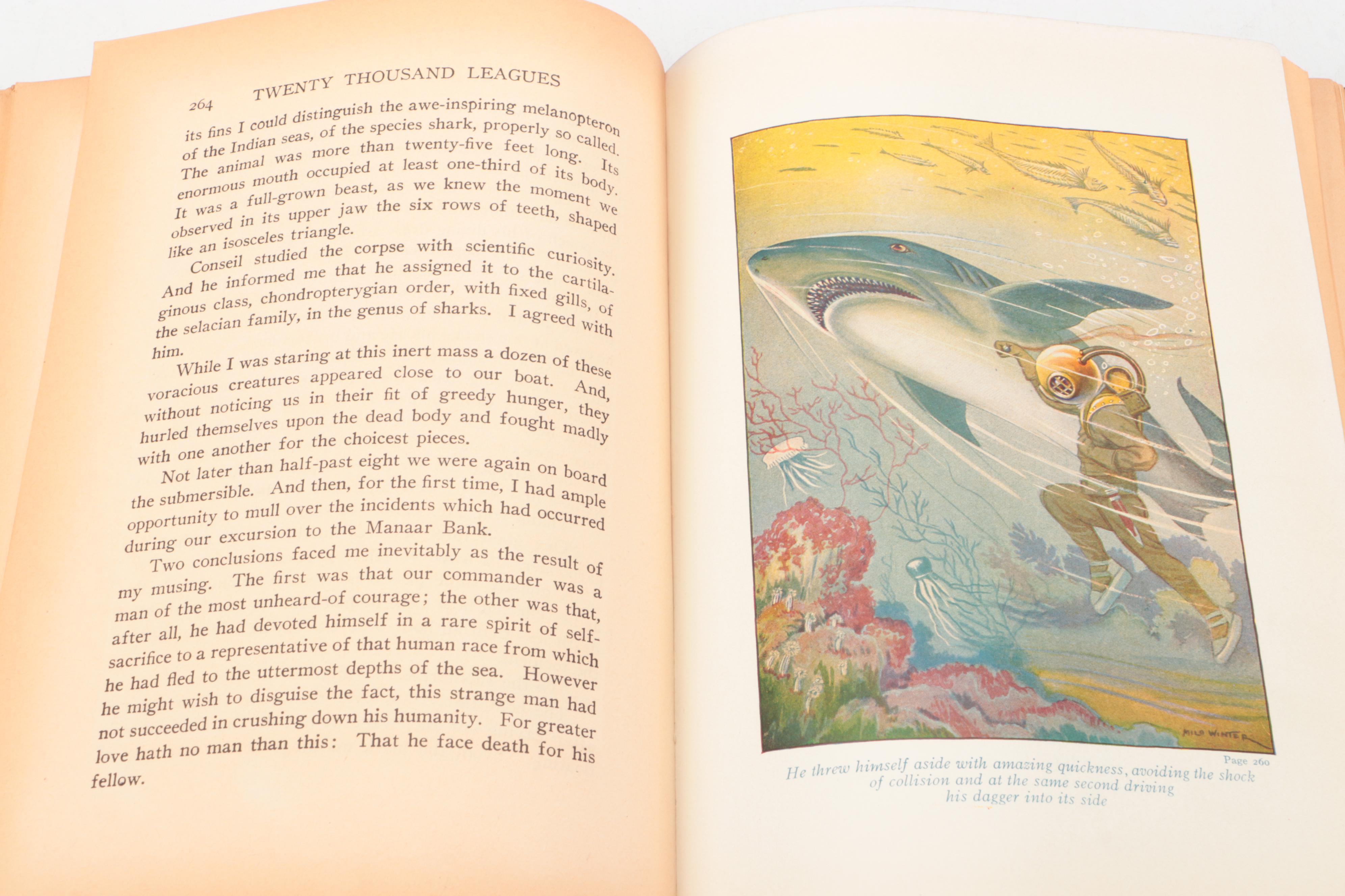 Milo Winter Illustrated "Twenty Thousand Leagues Under the Sea" by Jules Verne