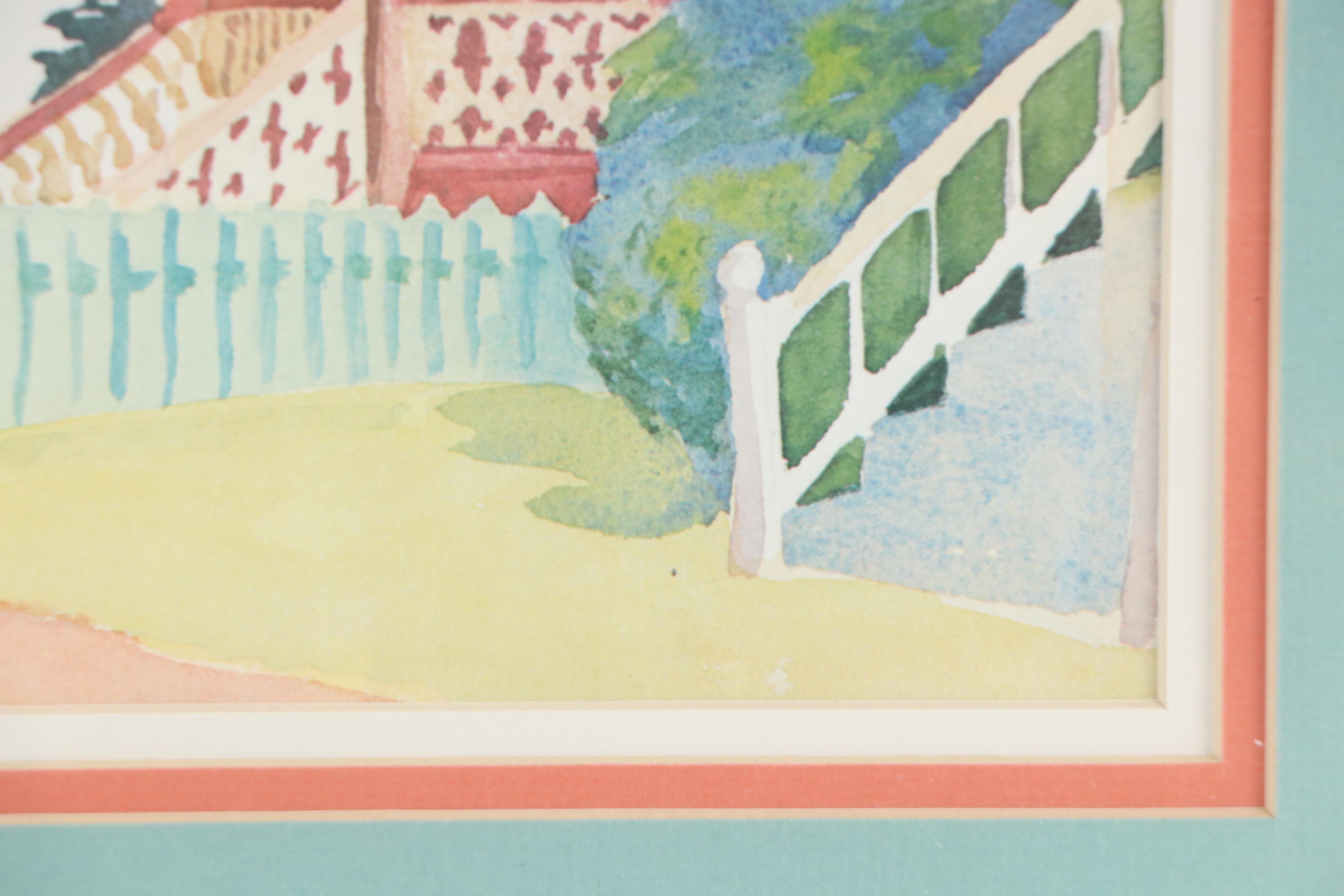 After Alice Steer Wilson Offset Lithograph "Washington Street, Cape May"