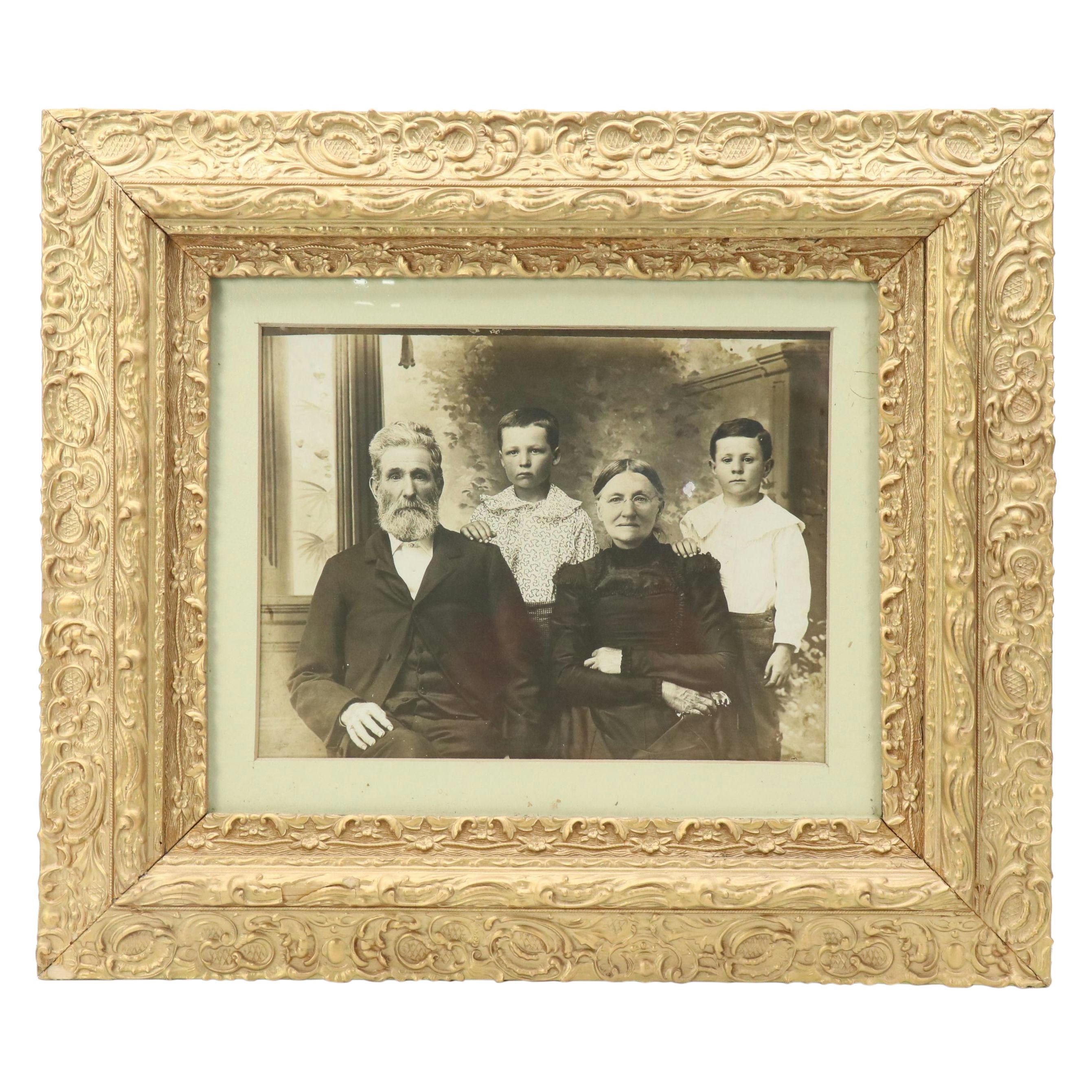 Family Portrait Silver Gelatin Photograph, Late 19th–Early 20th Century