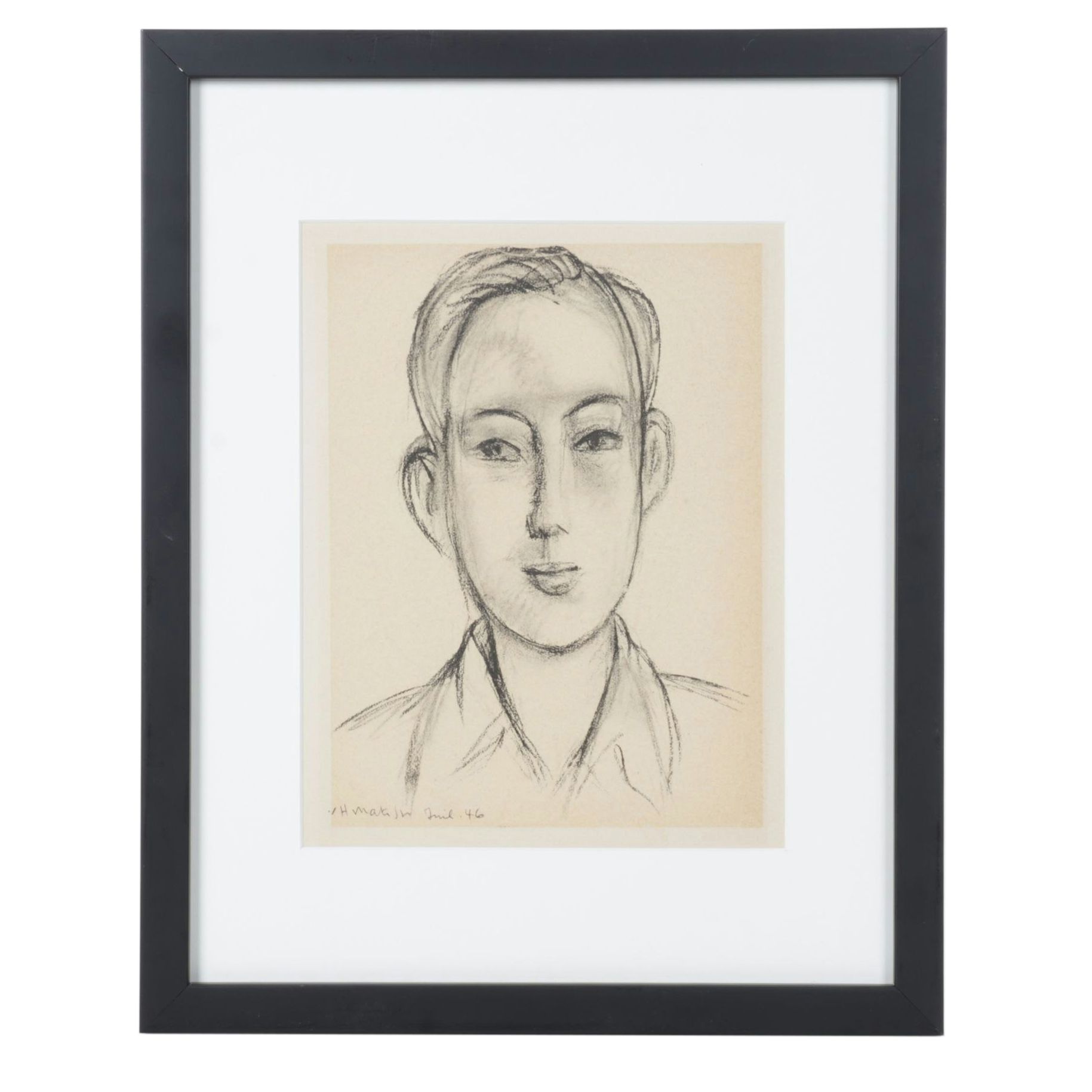 Photogravure after Henri Matisse Portrait "Homme Tranquille"