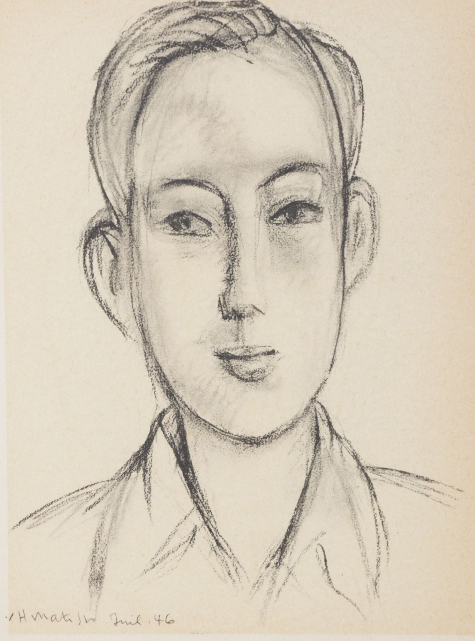 Photogravure after Henri Matisse Portrait "Homme Tranquille"