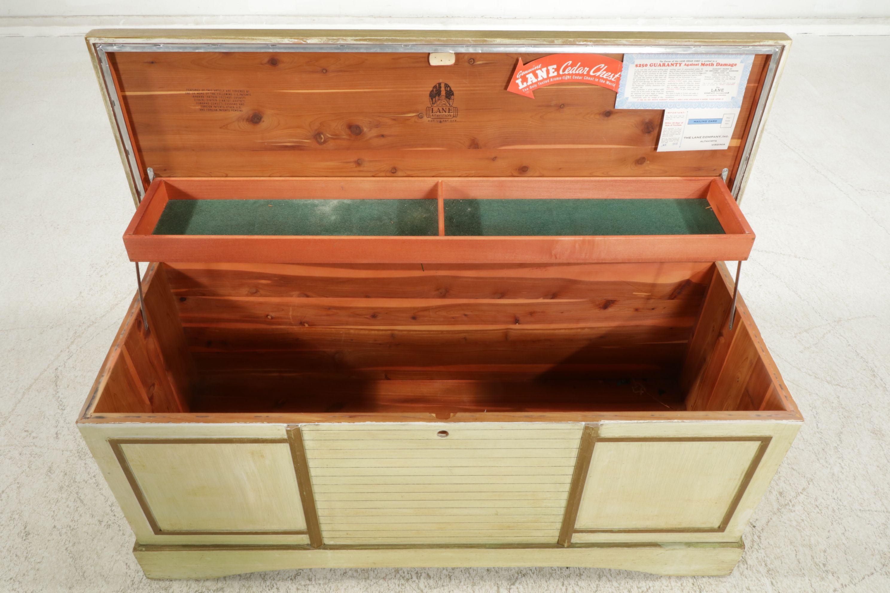 Lane Mid Century Modern Painted Cedar-Lined Blanket Chest