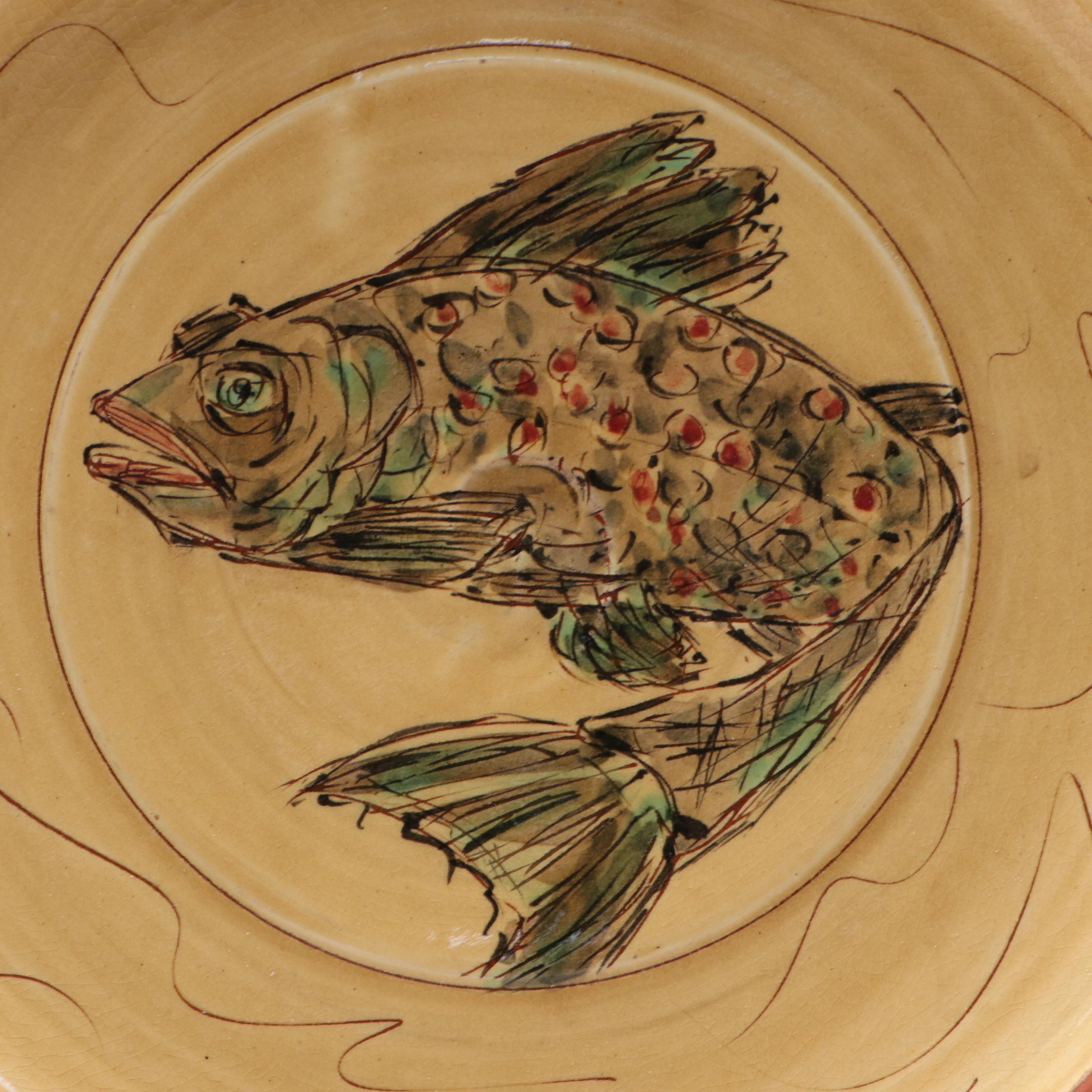 Diane Kenney Earthenware Fish Plate