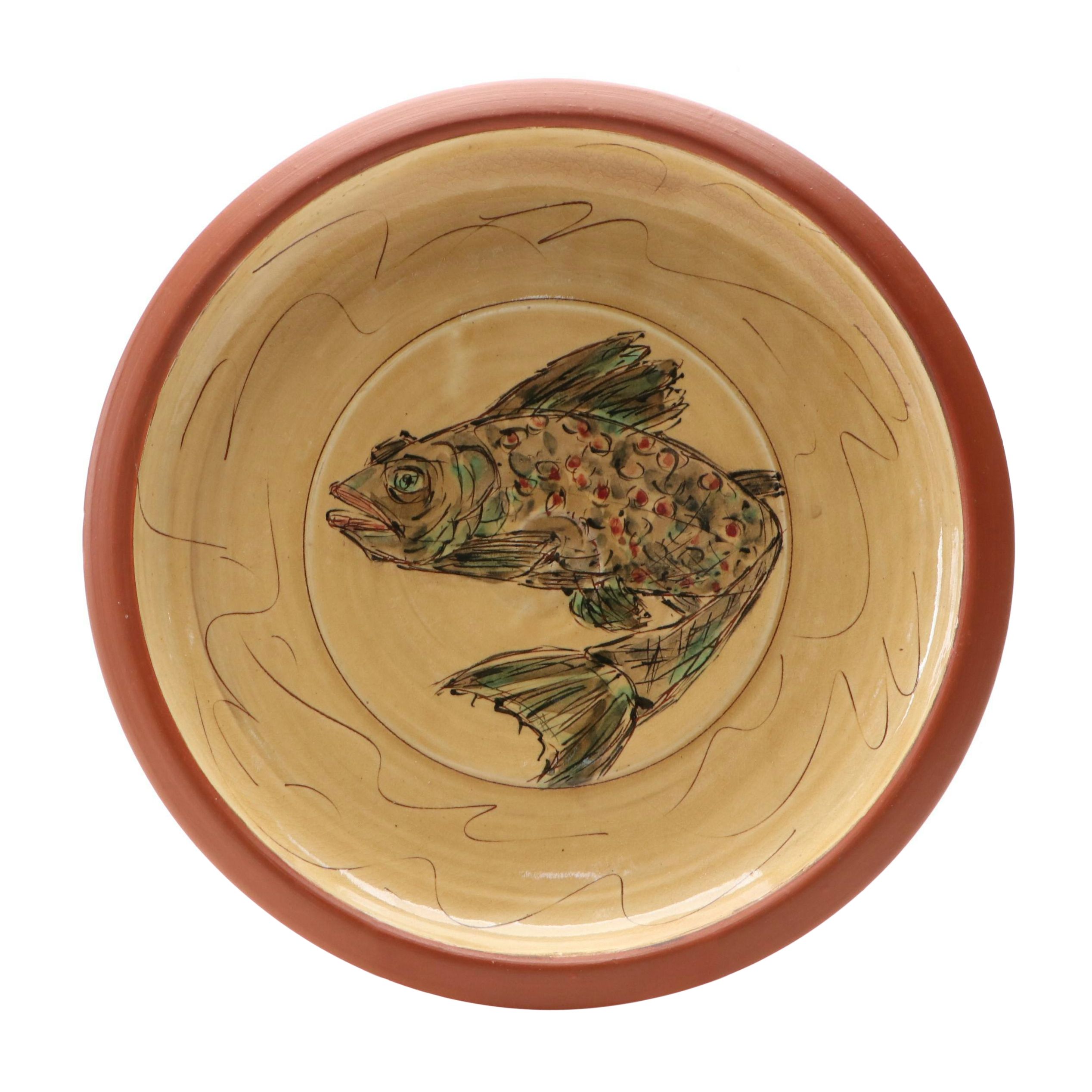 Diane Kenney Earthenware Fish Plate