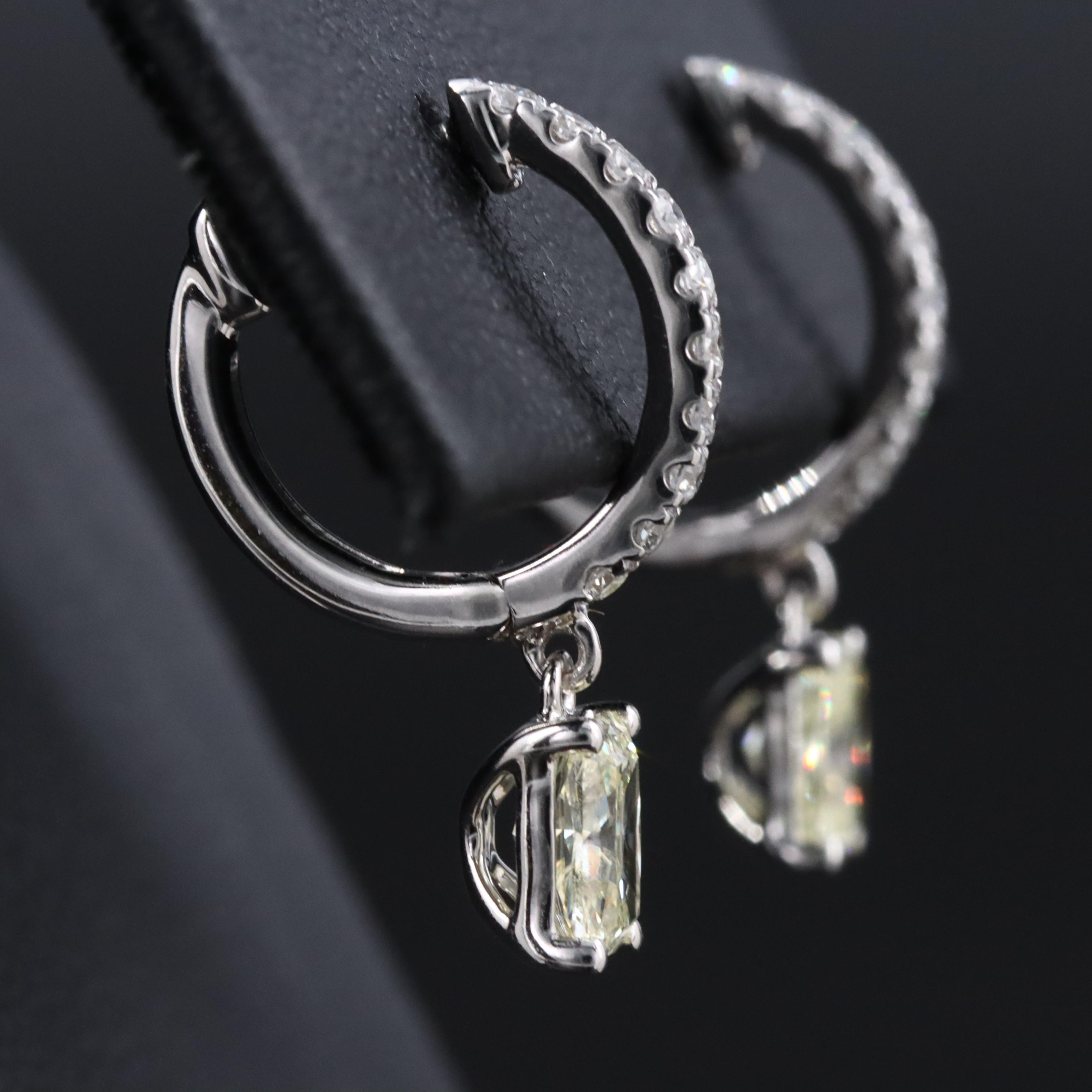 14K 2.23 CTW Lab Grown Diamond Earrings with Fancy Yellow and IGI Jewelry Report