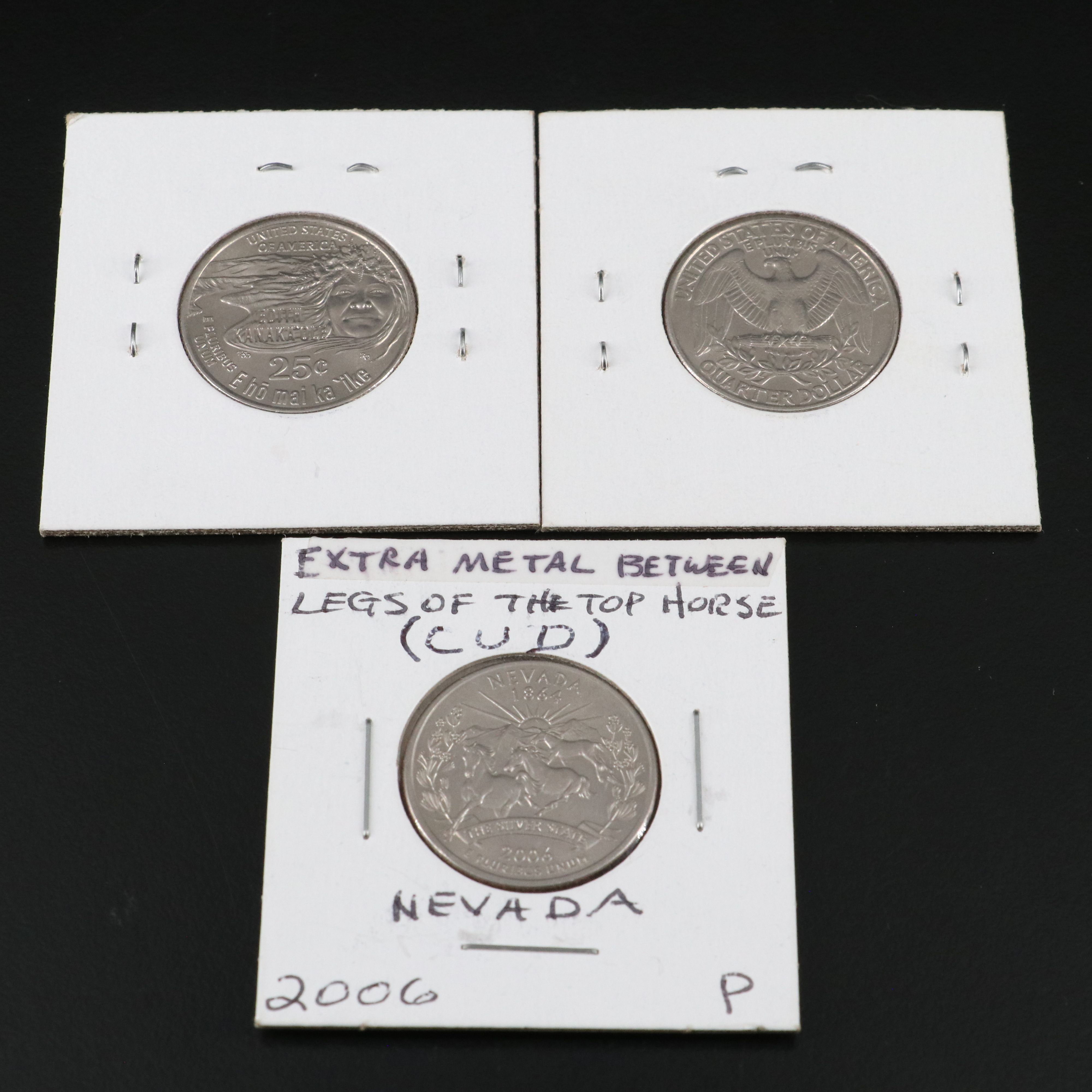 Collection of Eight U.S. Coins with minor Varieties or Errors