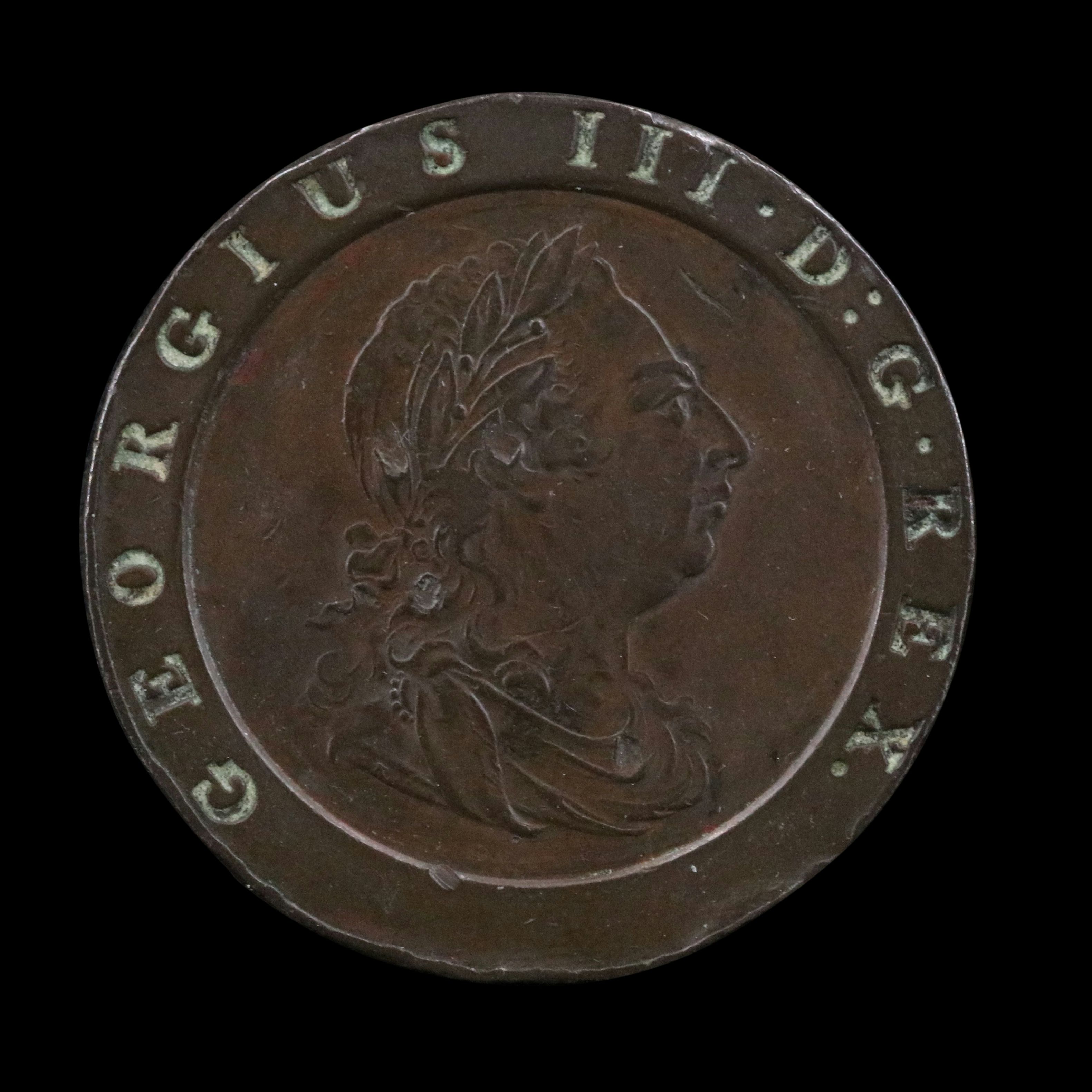1797 Great Britain Large Copper Two Pence Coin