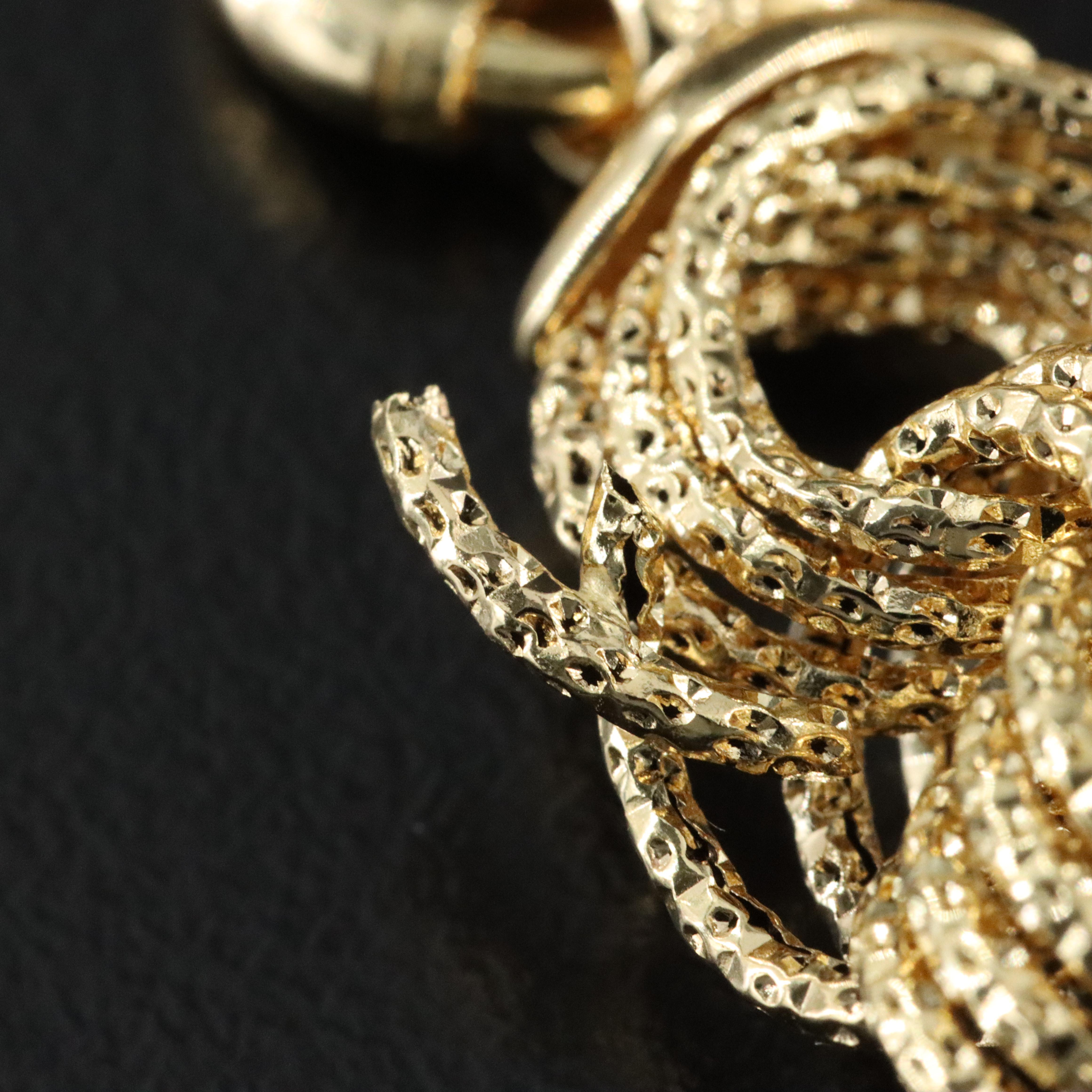 14K Diamond Cut Circle Link Bracelet