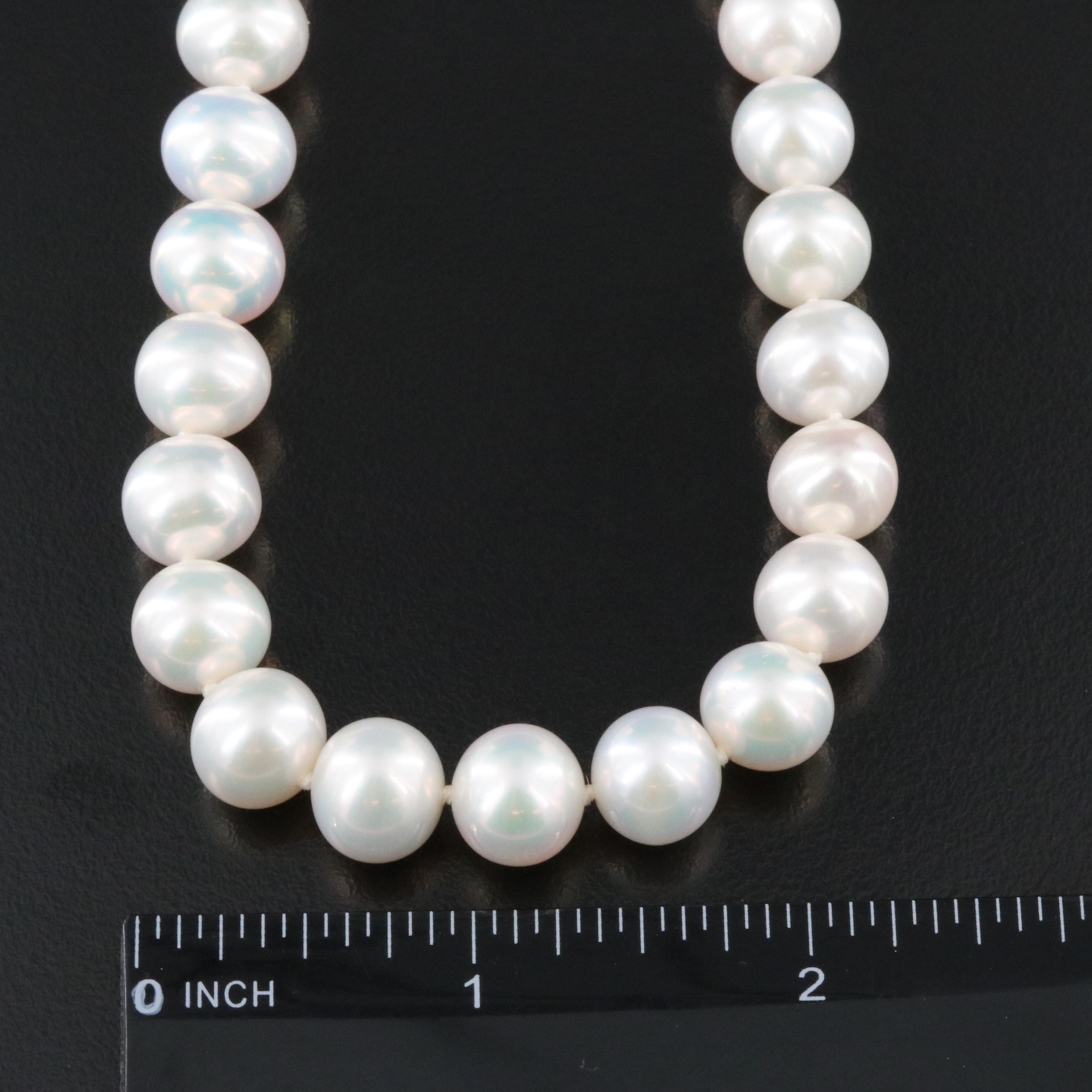 Semi Baroque  Pearl Necklace with 14K Clasp