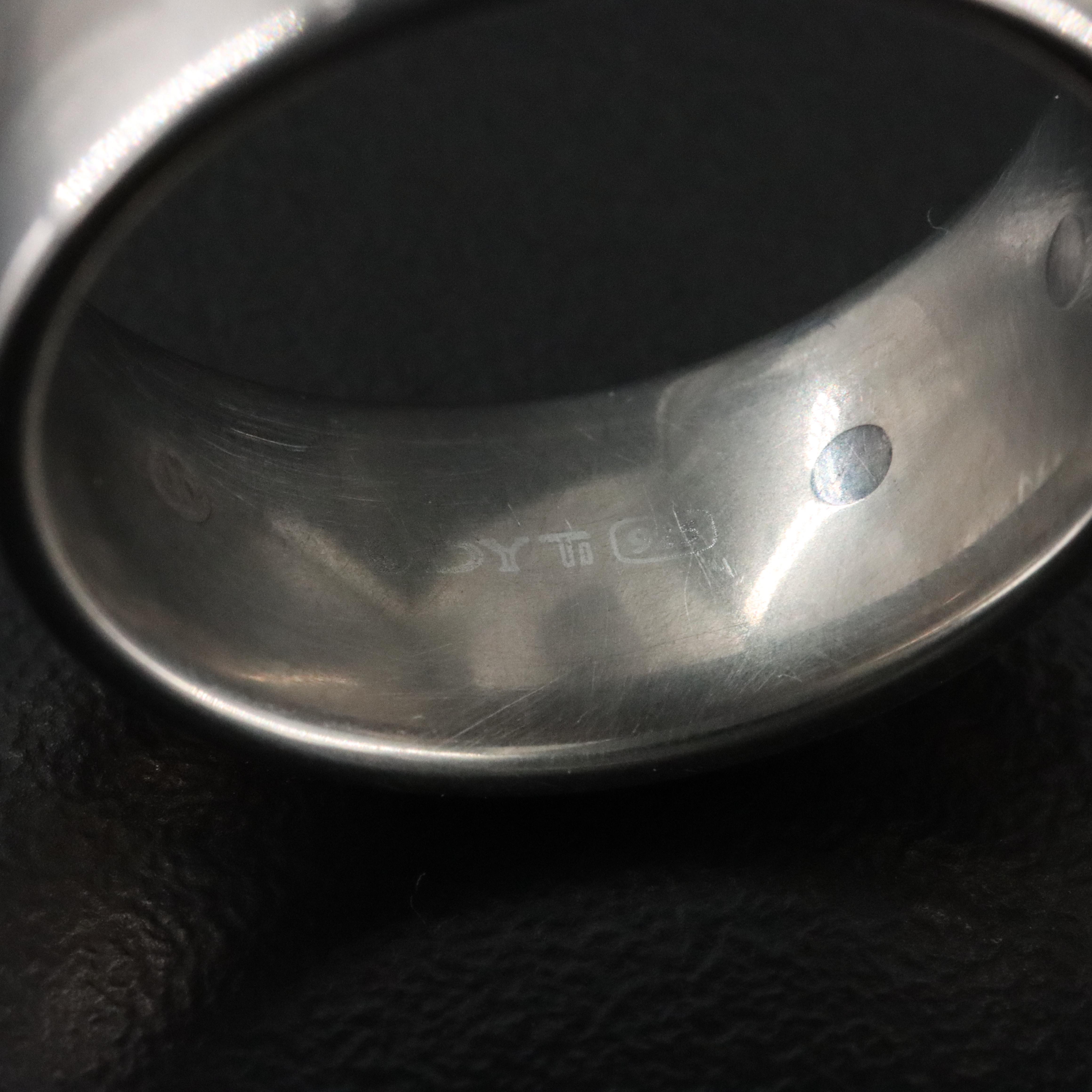 David Yurman Titatanium and Sterling Cable Inset Ring