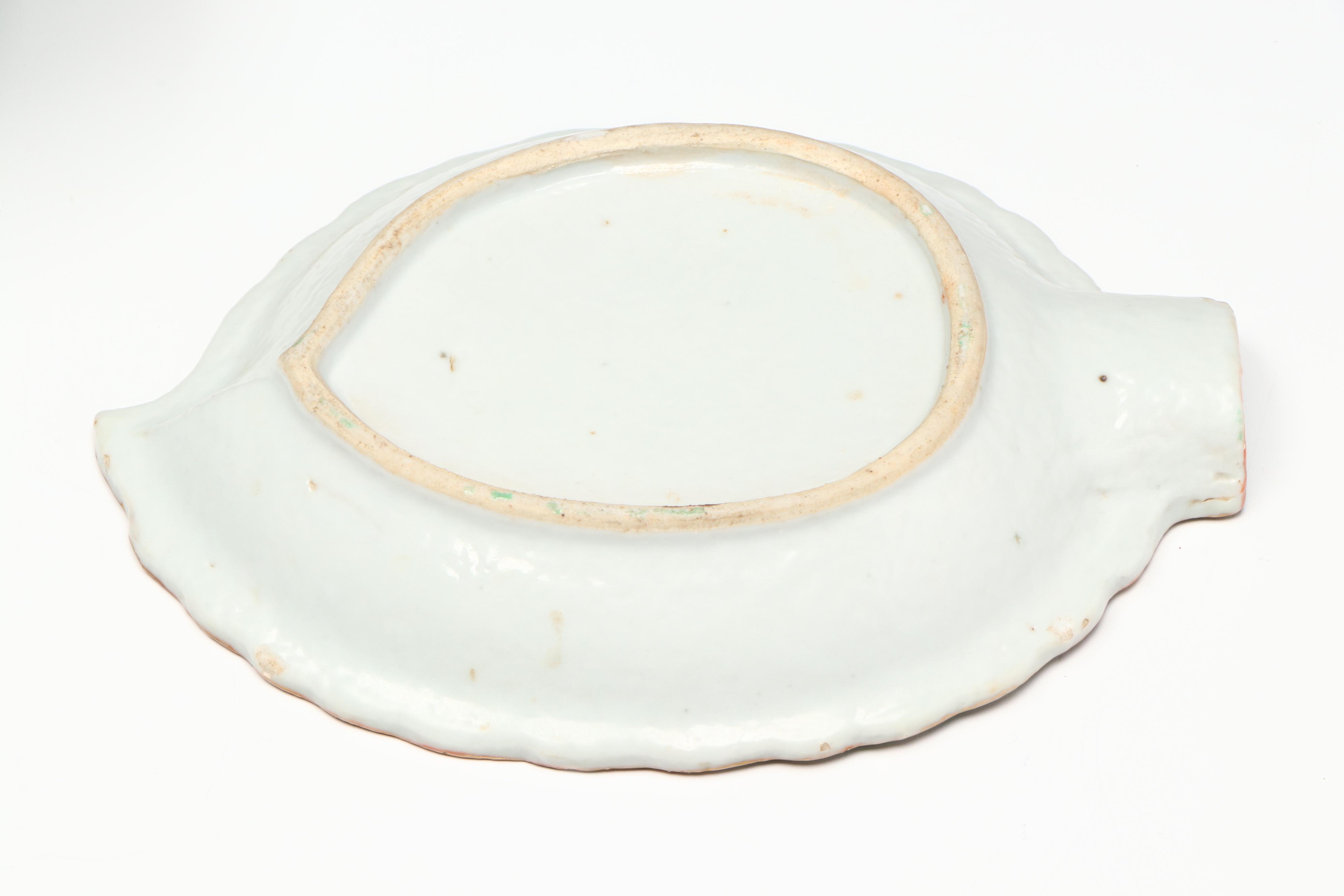 Antique Chinese Export "Fitzhugh Green" Porcelain Serveware, 19th Century