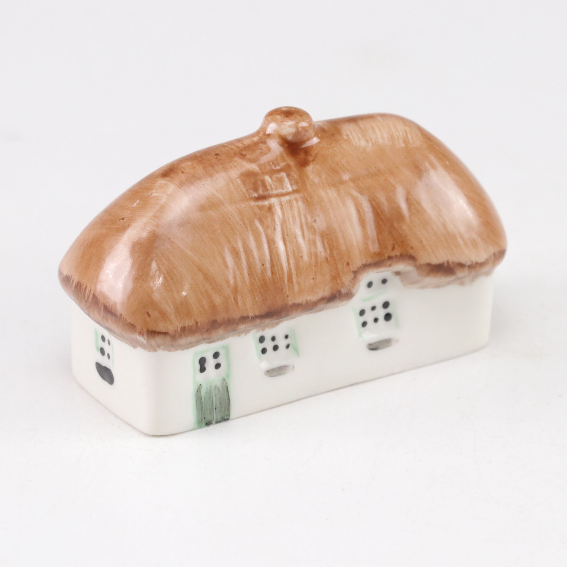 Fenton Pink Ruffle Glass Rose Bowl, Irish Dresden Cottage & Flower Teapot Box