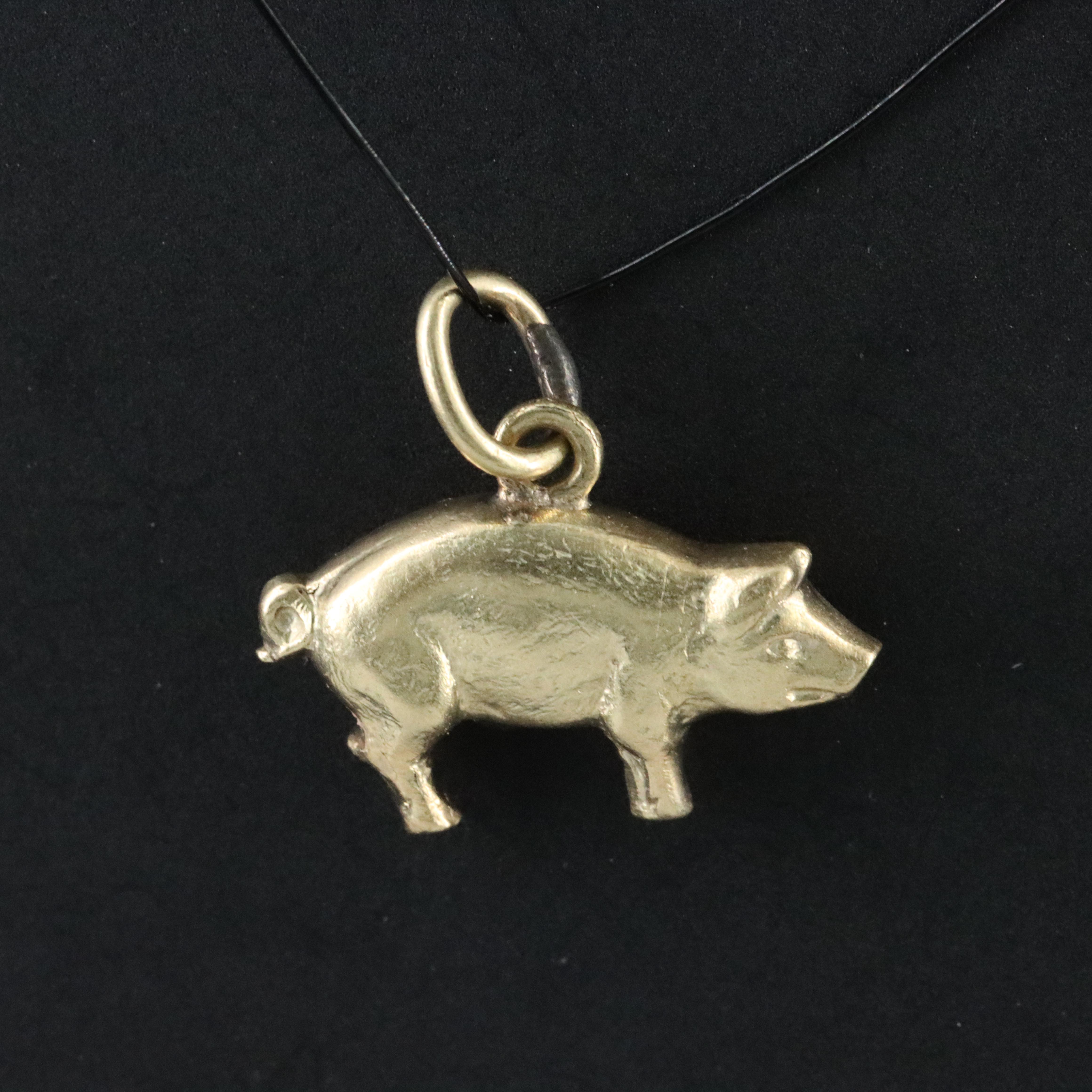 14K Pig Charm