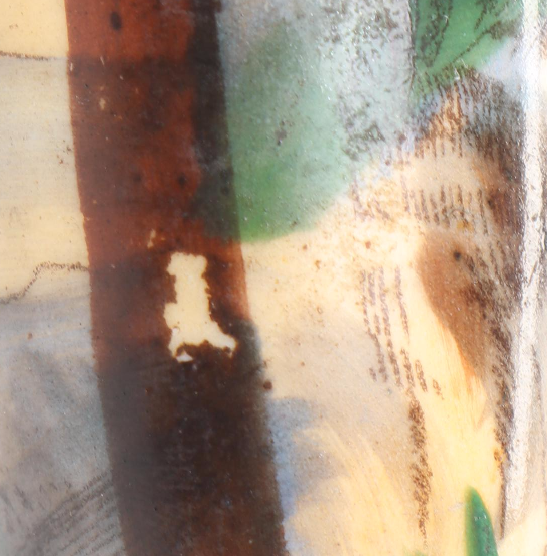 German Horn and Porcelain Tobacco Pipe