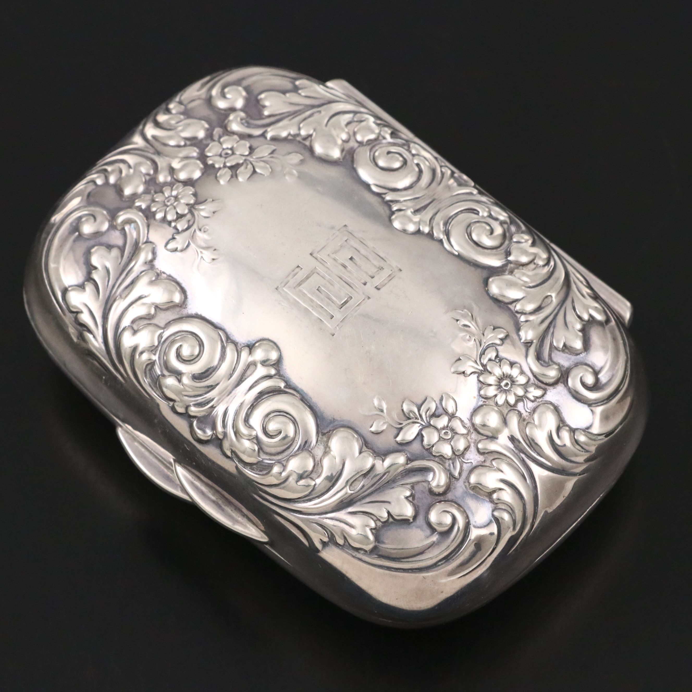 Tiffany & Co. Sterling Silver Travel Soap Box, Early 20th Century