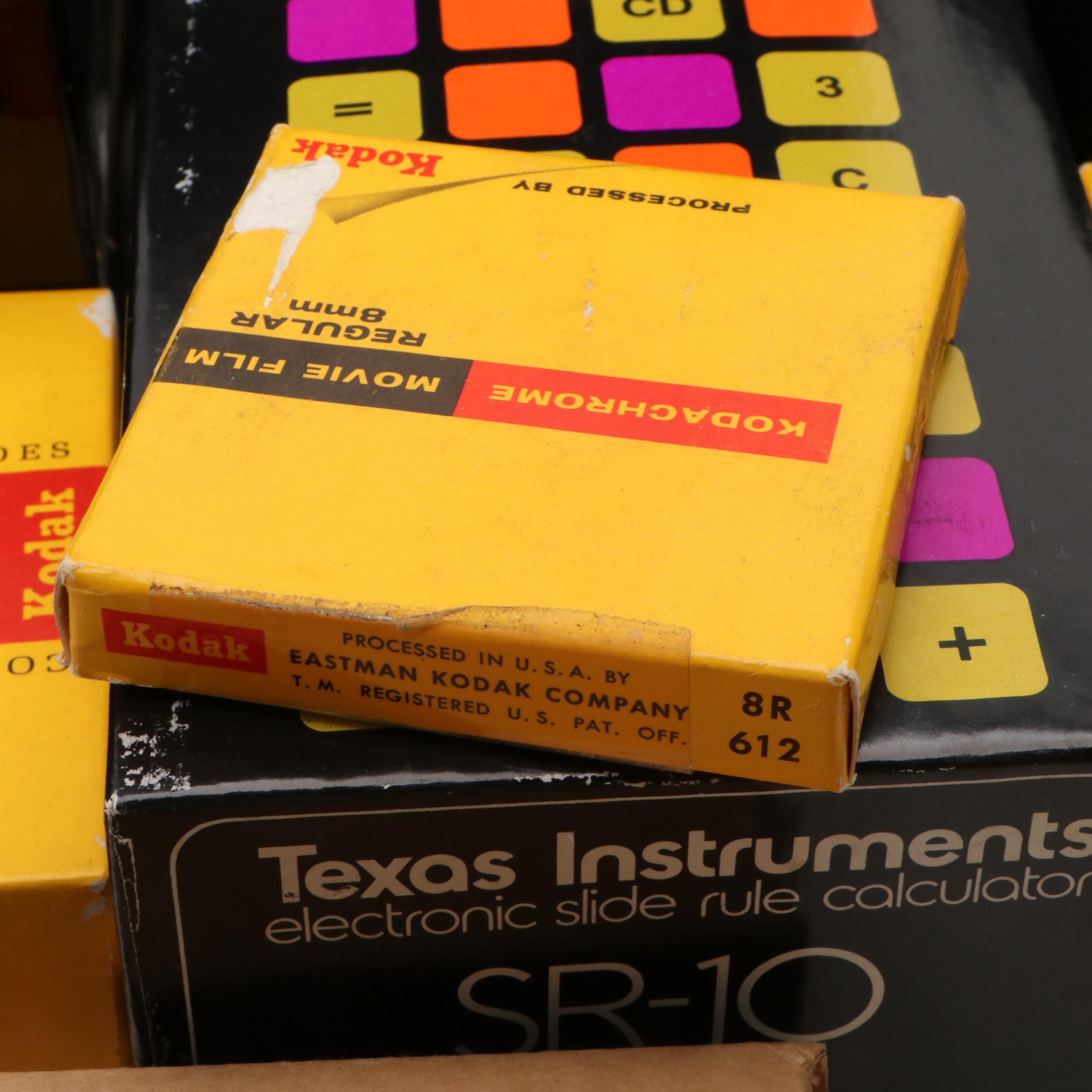 Manon Binoculars, Kodak and Canon Film Slides and Classroom Tools