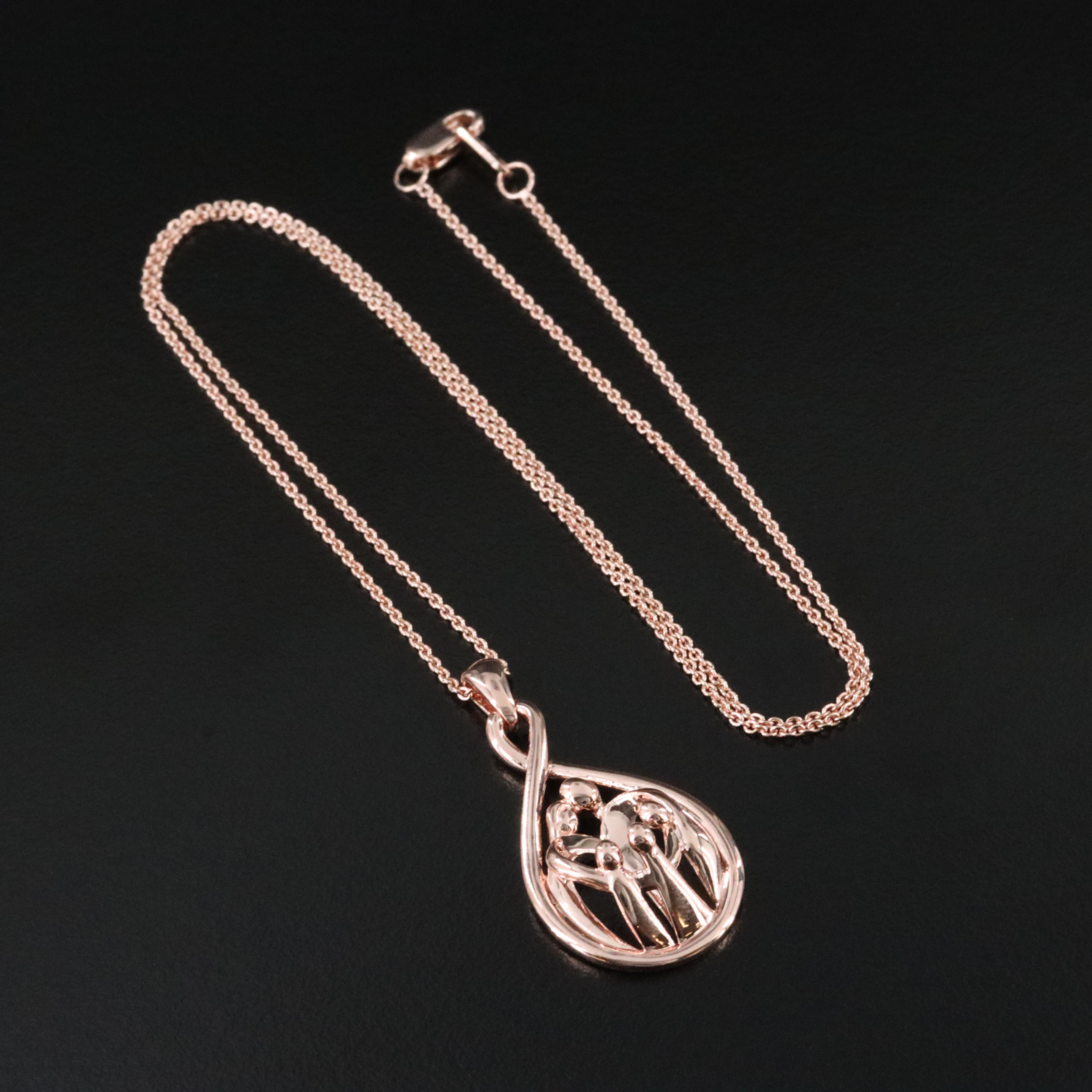 Sterling Family Pendant Necklace