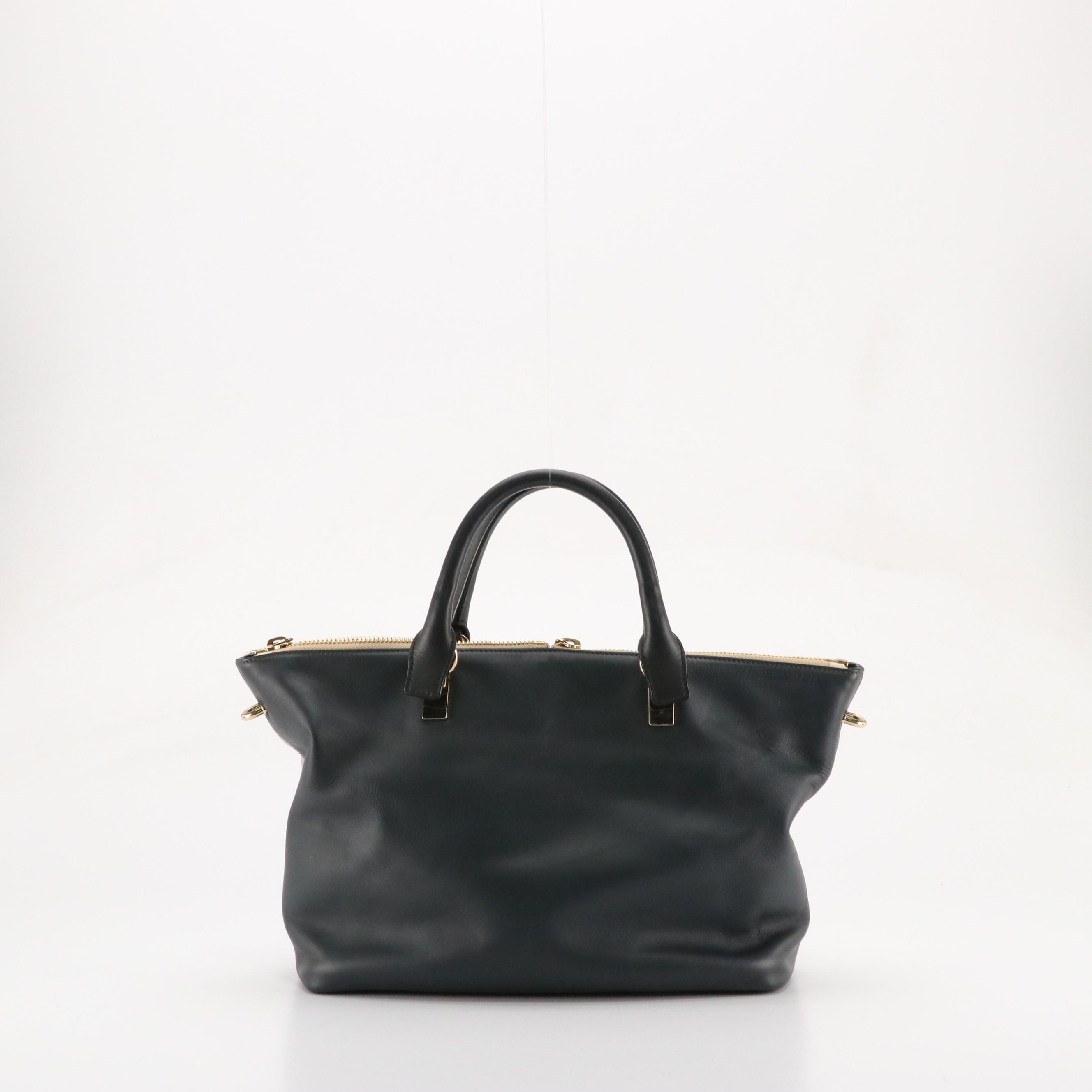 Chloé Baylee Two-Tone Leather Two-Way Tote Bag