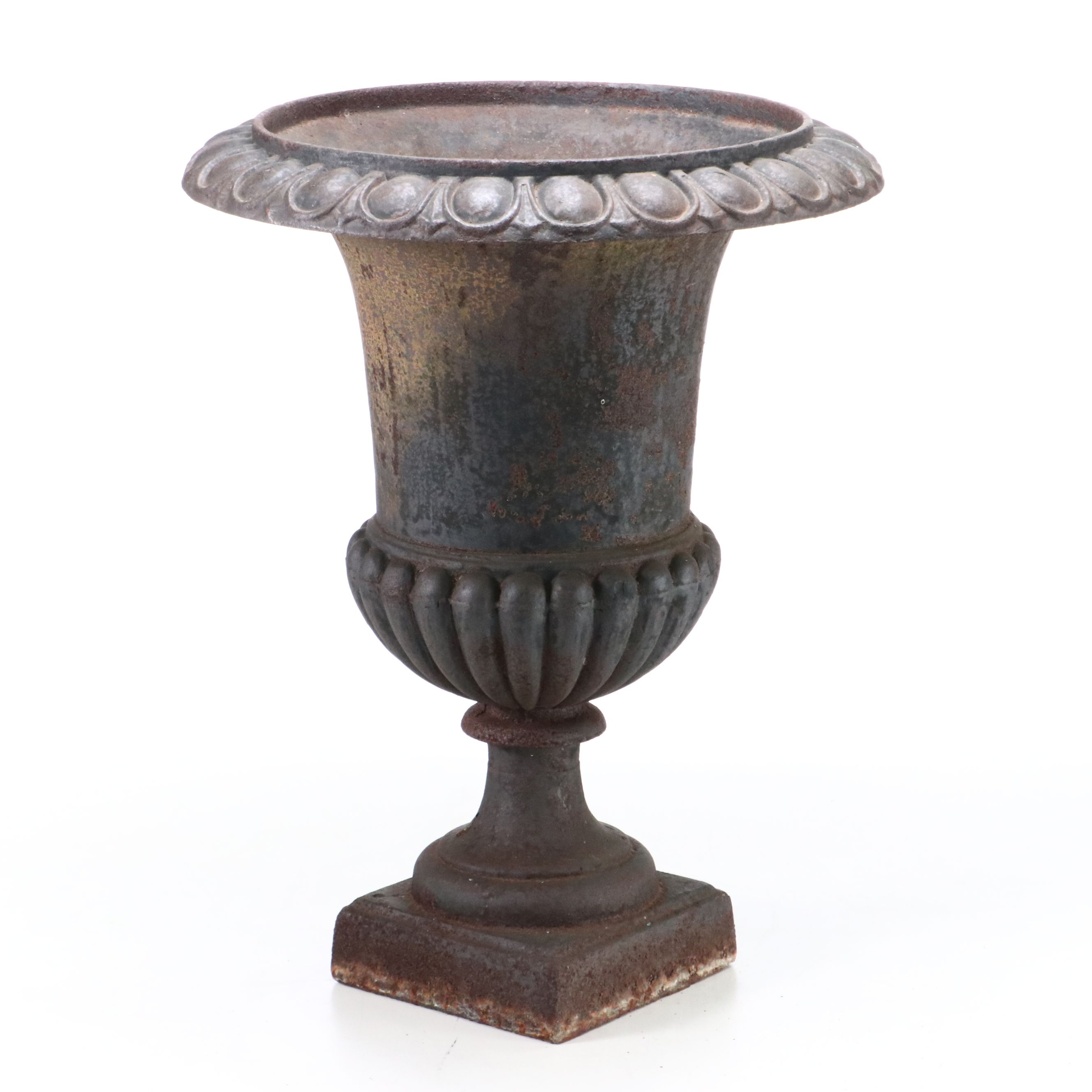 Neoclassical Style Cast Iron Urn-Shaped Planter, Early 20th Century