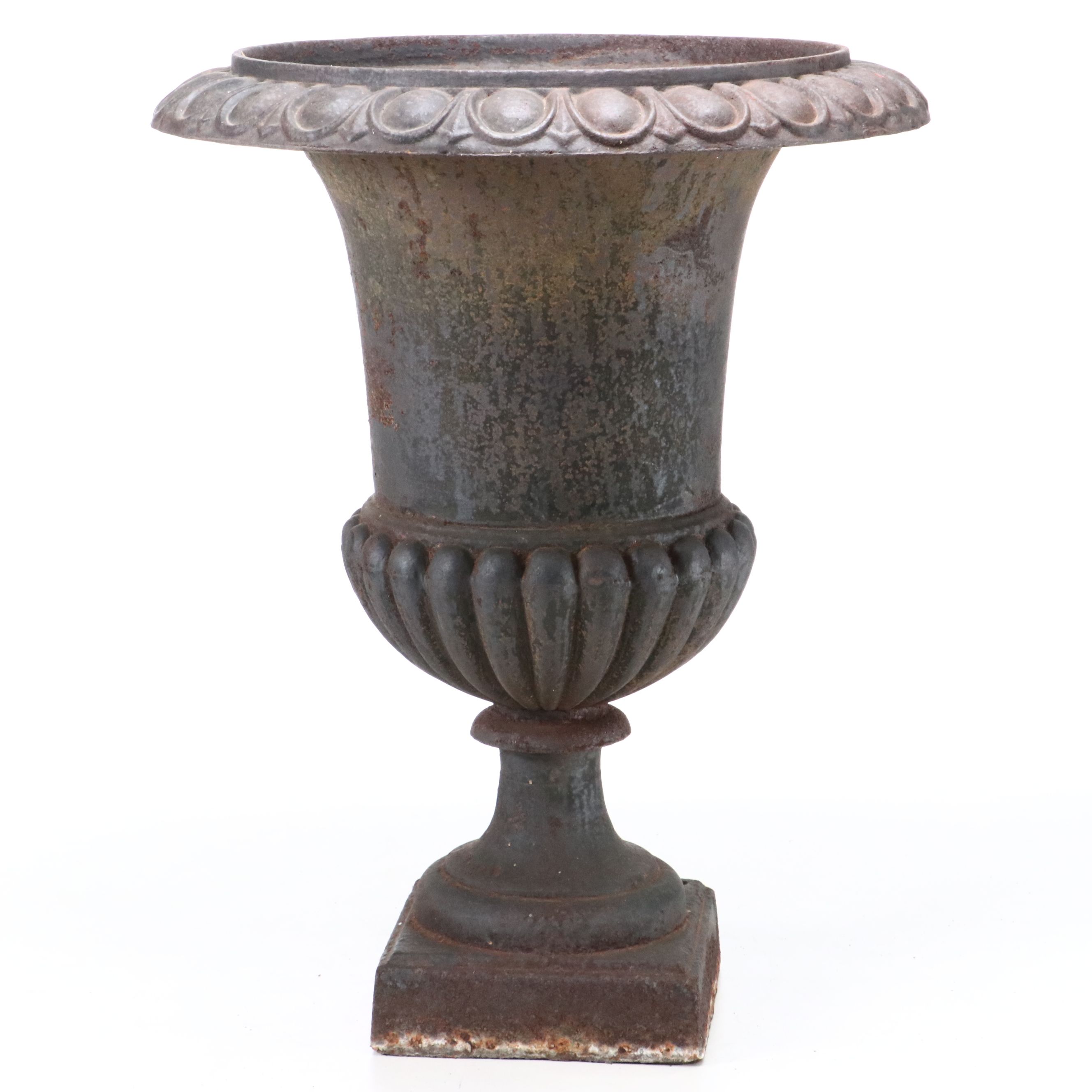 Neoclassical Style Cast Iron Urn-Shaped Planter, Early 20th Century