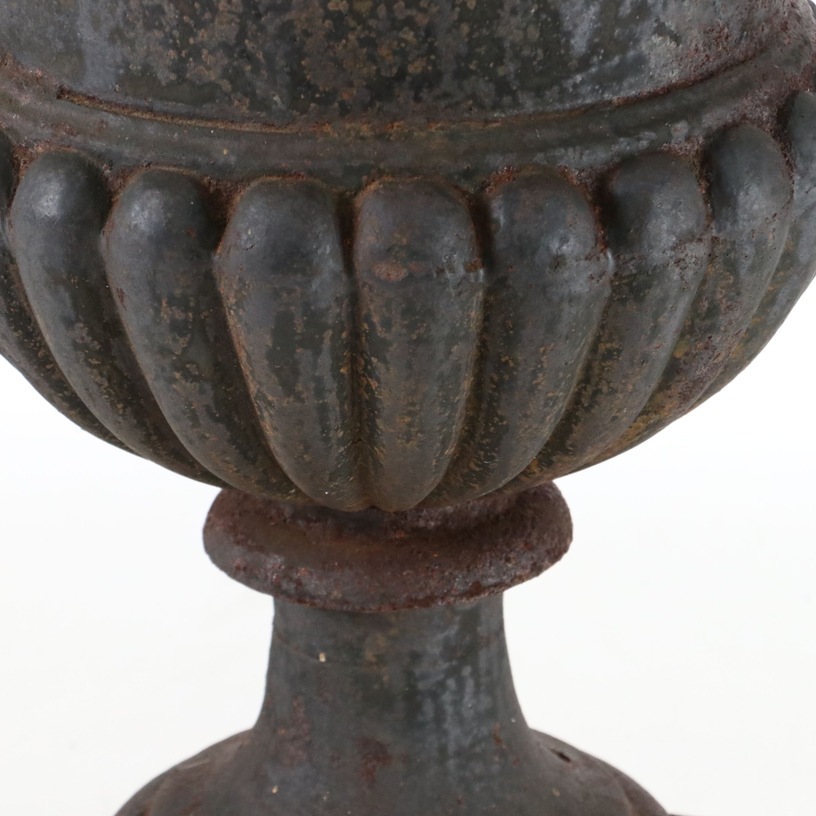 Neoclassical Style Cast Iron Urn-Shaped Planter, Early 20th Century