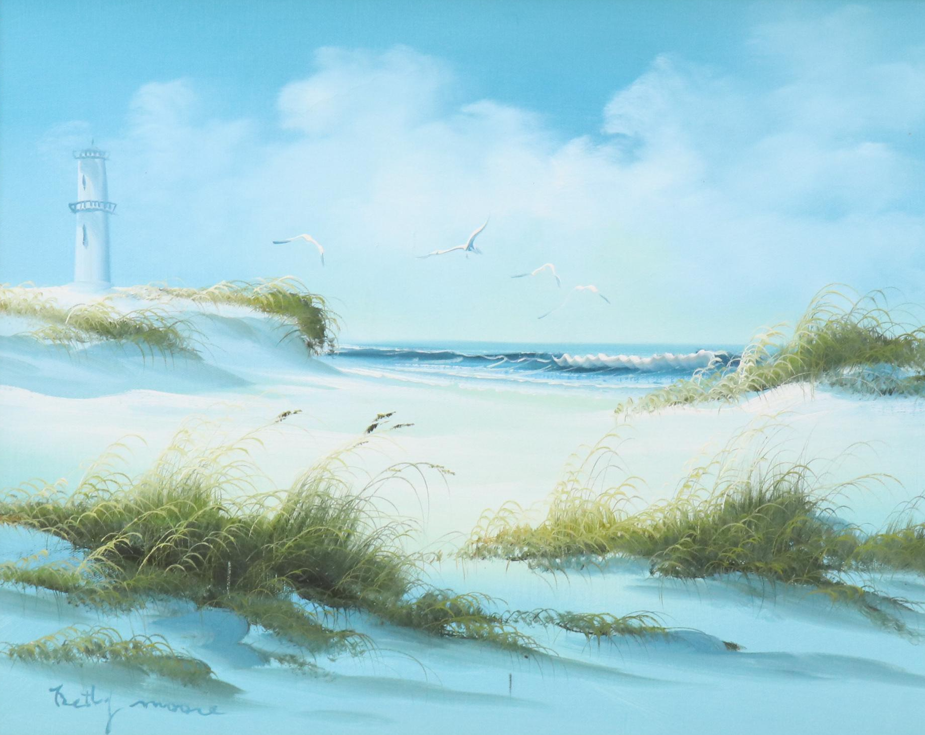 Betty Moore Seascape Oil Painting, 21st Century