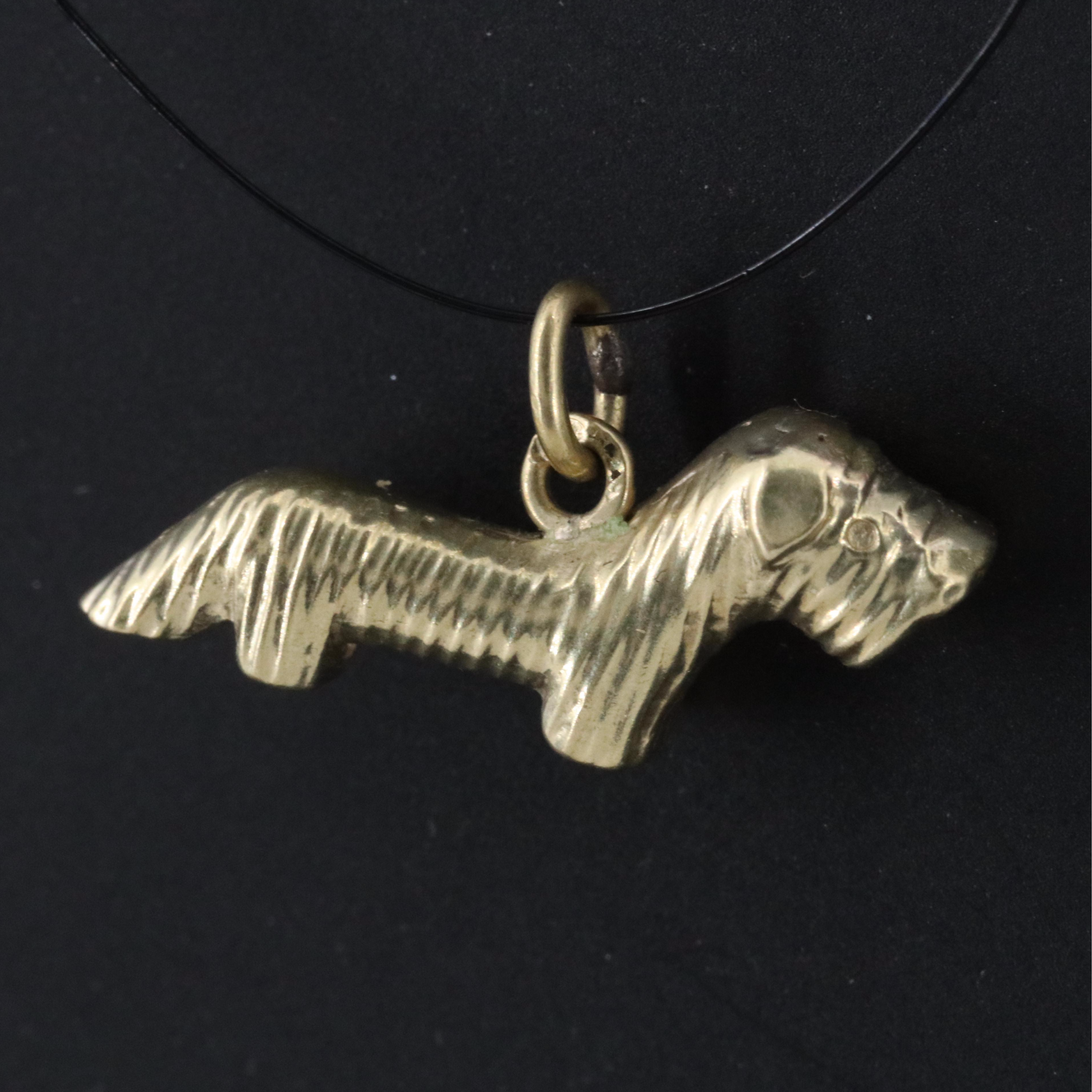 14K Dachshund Pendant