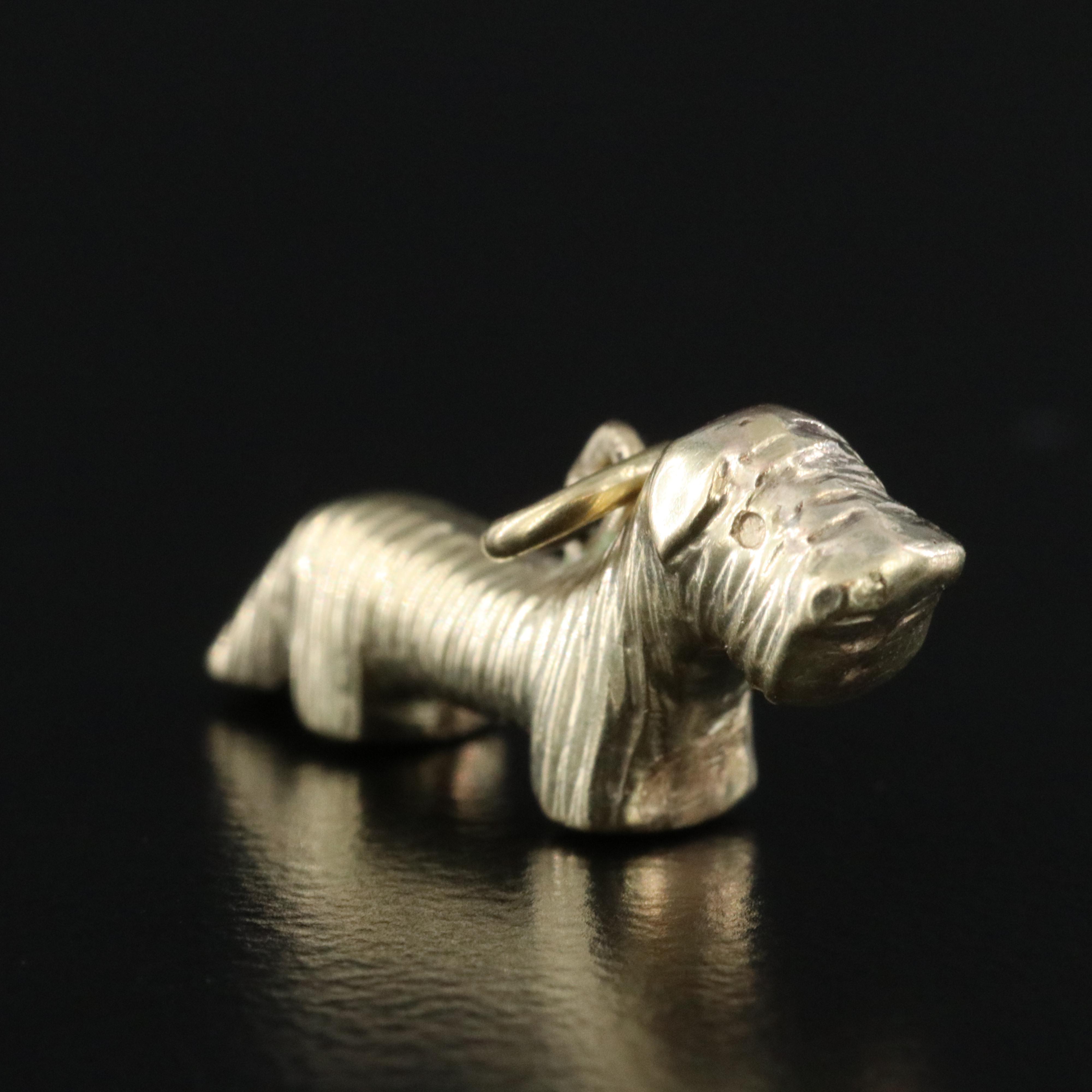 14K Dachshund Pendant