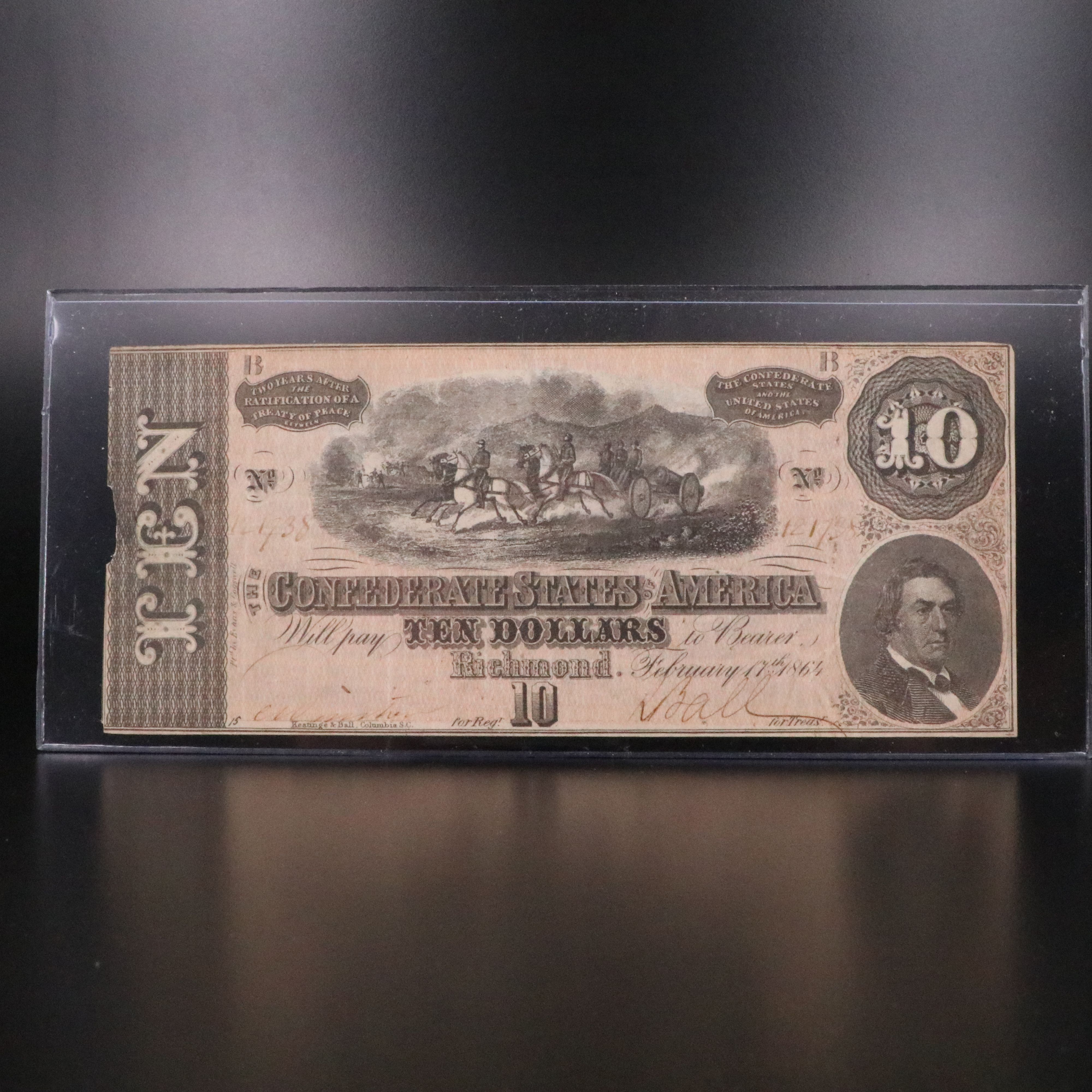 Collection of Seven Obsolete Bank Notes from the Civil War Era