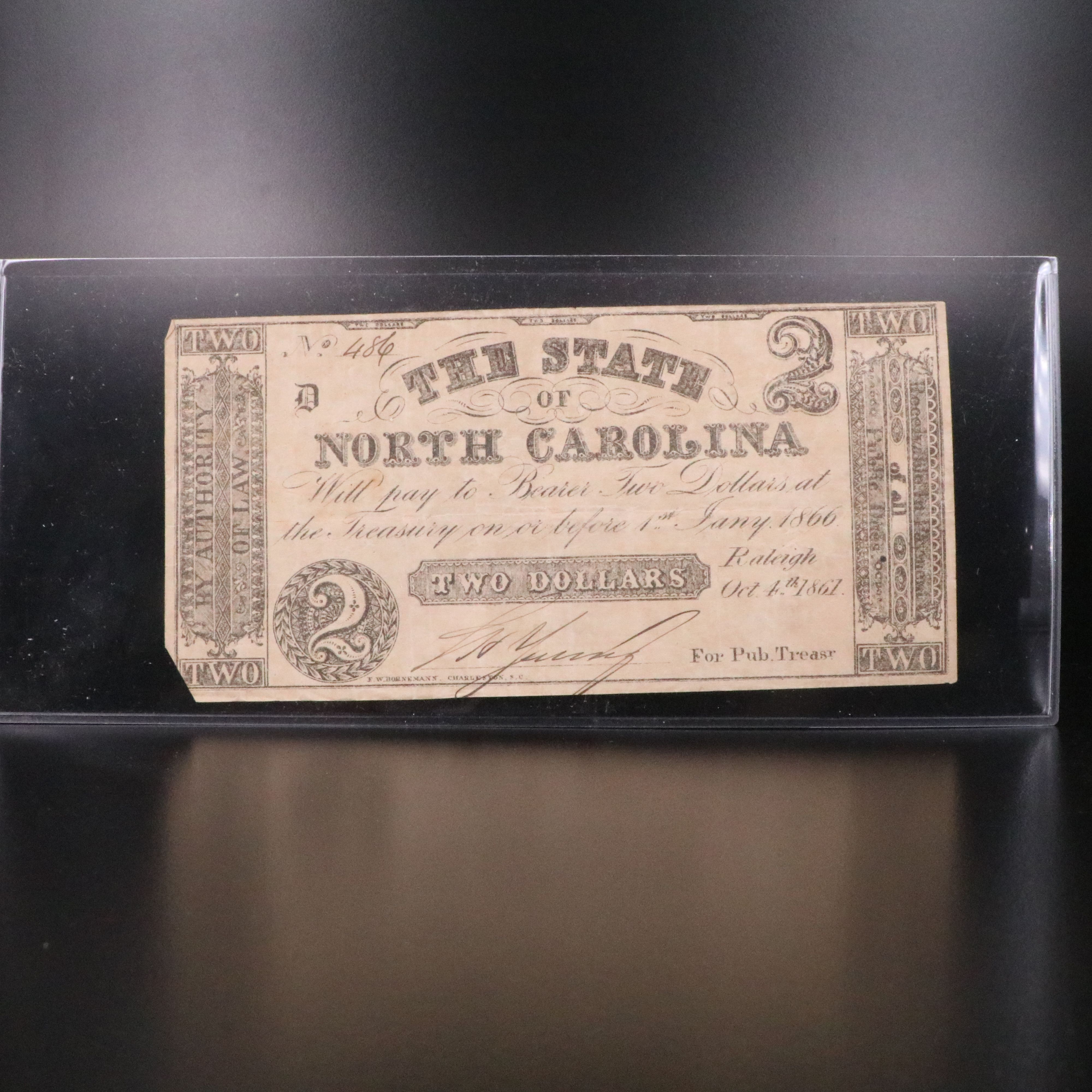 Collection of Seven Obsolete Bank Notes from the Civil War Era