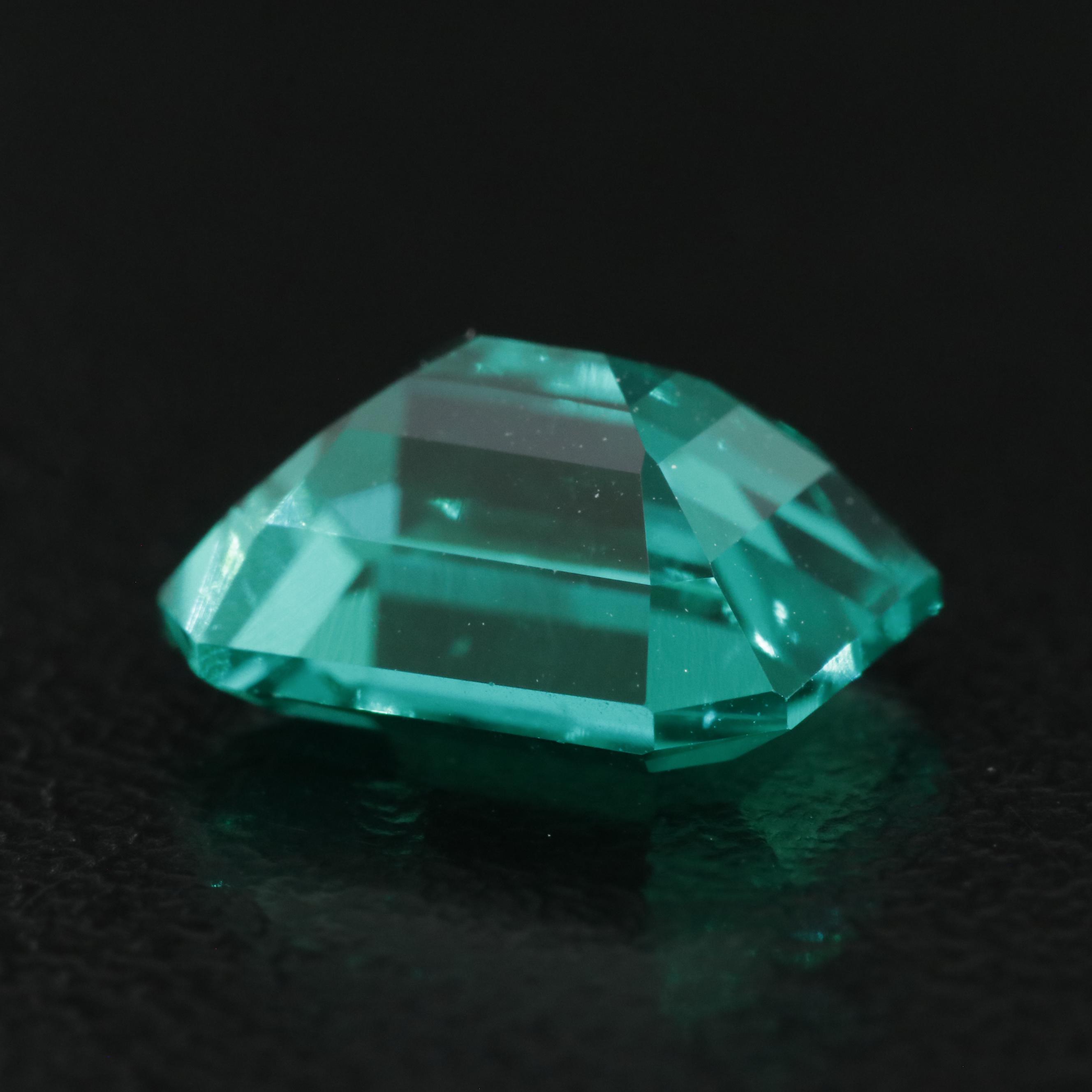 Loose 3.18 CT Lab Grown Emerald