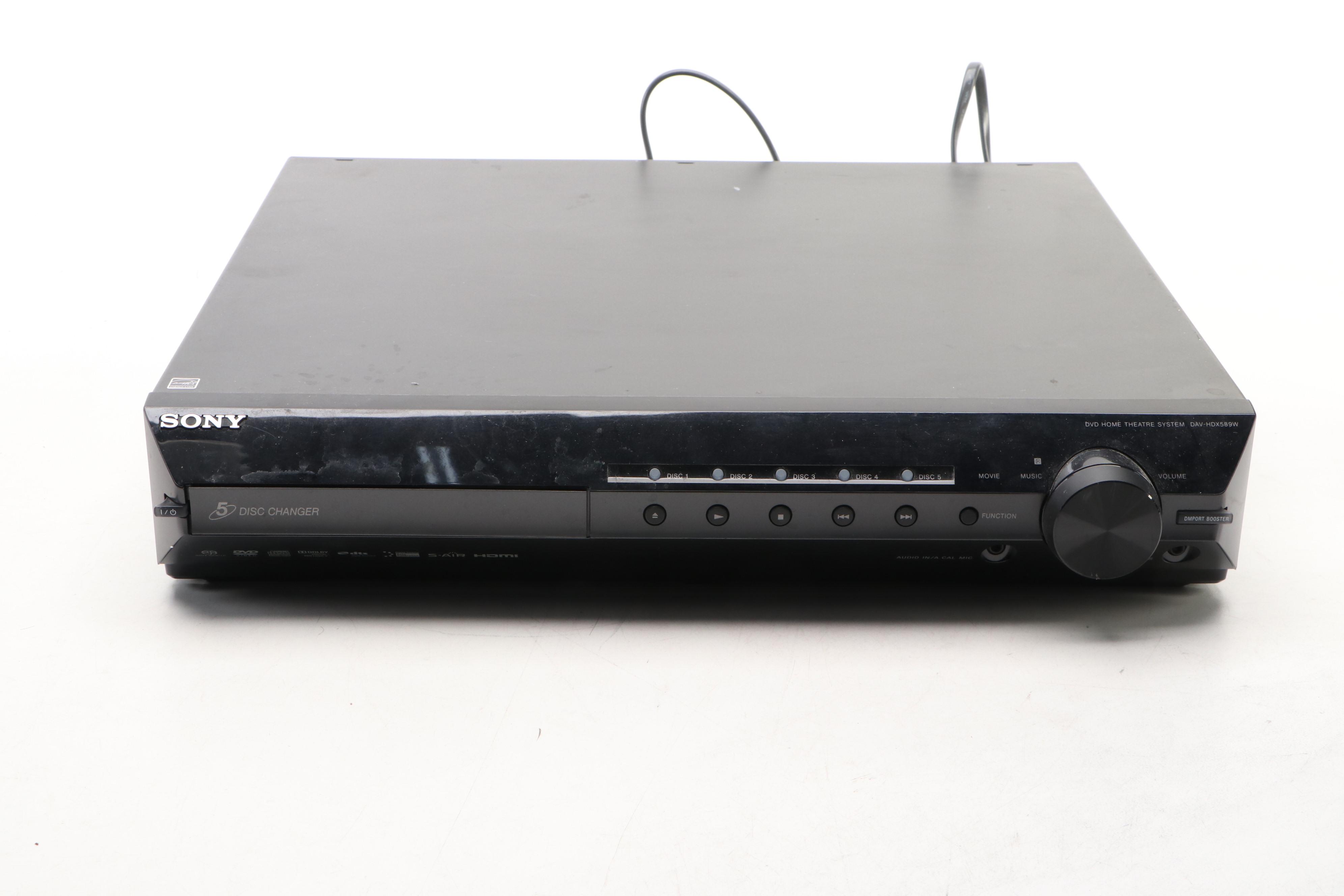 Panasonic A-300 DVD Player with Sony DAV-HDX589W Home Theatre System