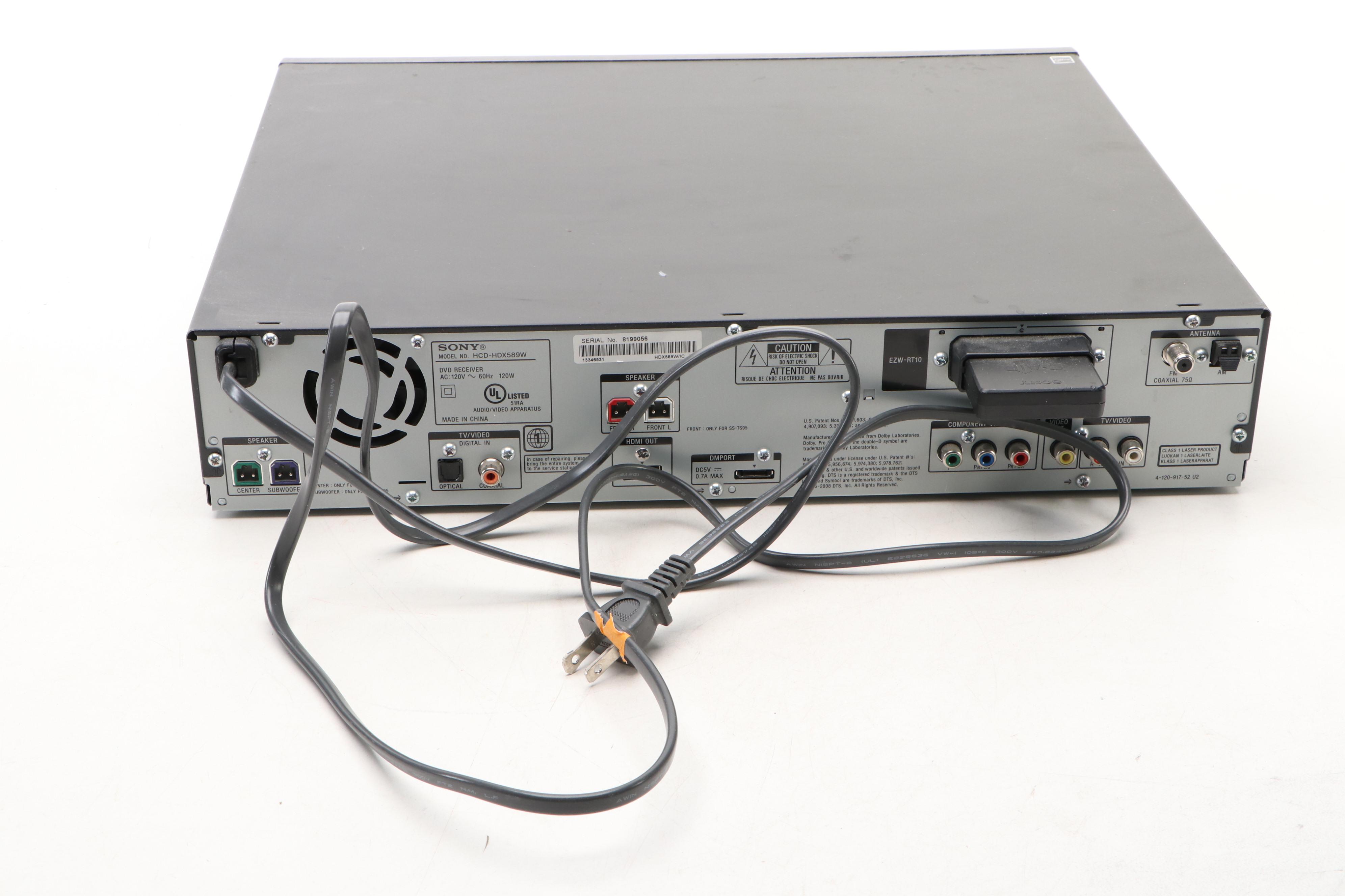 Panasonic A-300 DVD Player with Sony DAV-HDX589W Home Theatre System