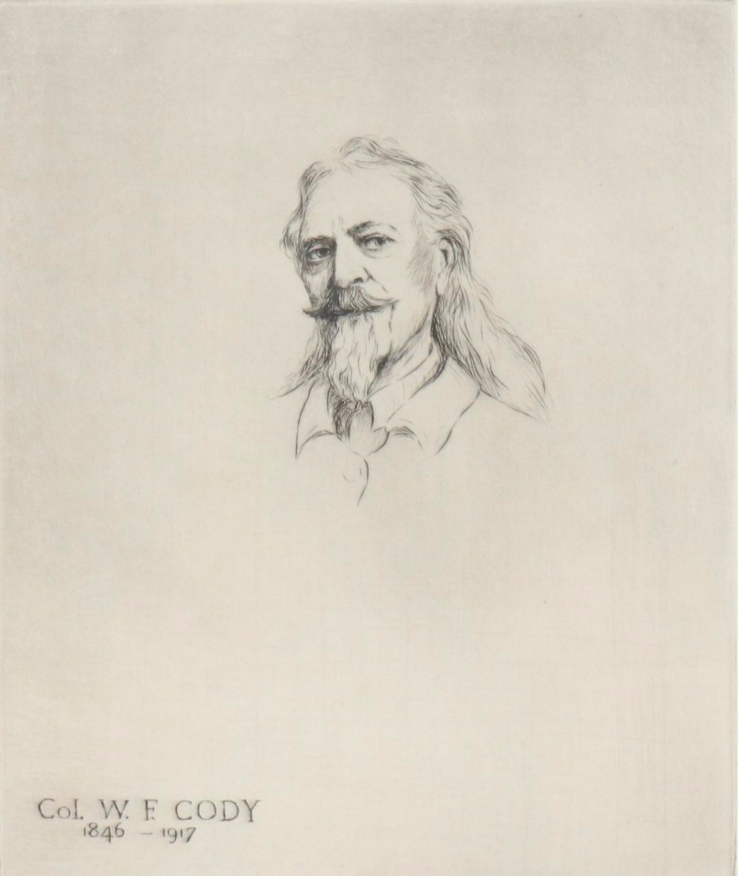 Hans Kleiber Etching Portrait "Col. W. F. Cody"