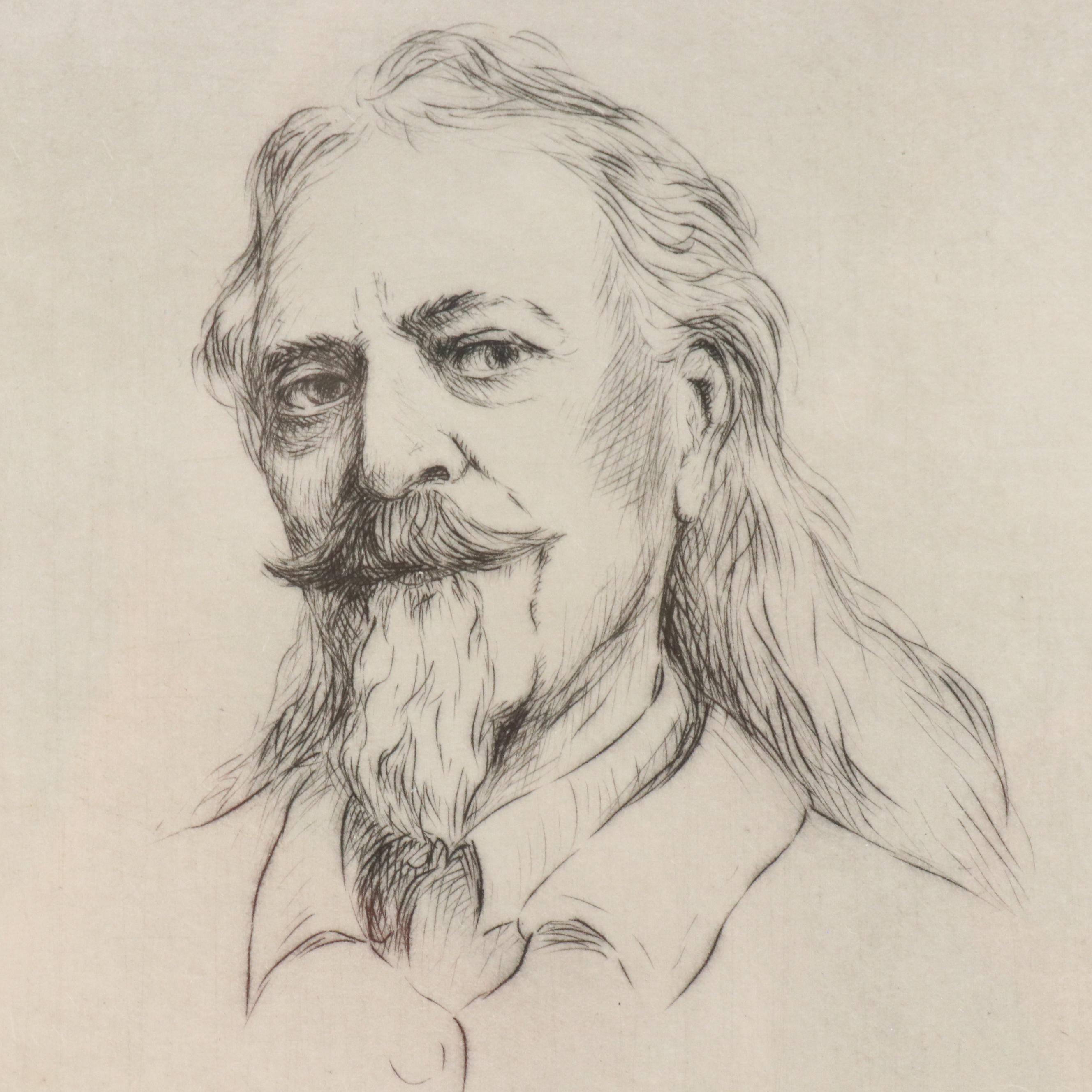 Hans Kleiber Etching Portrait "Col. W. F. Cody"