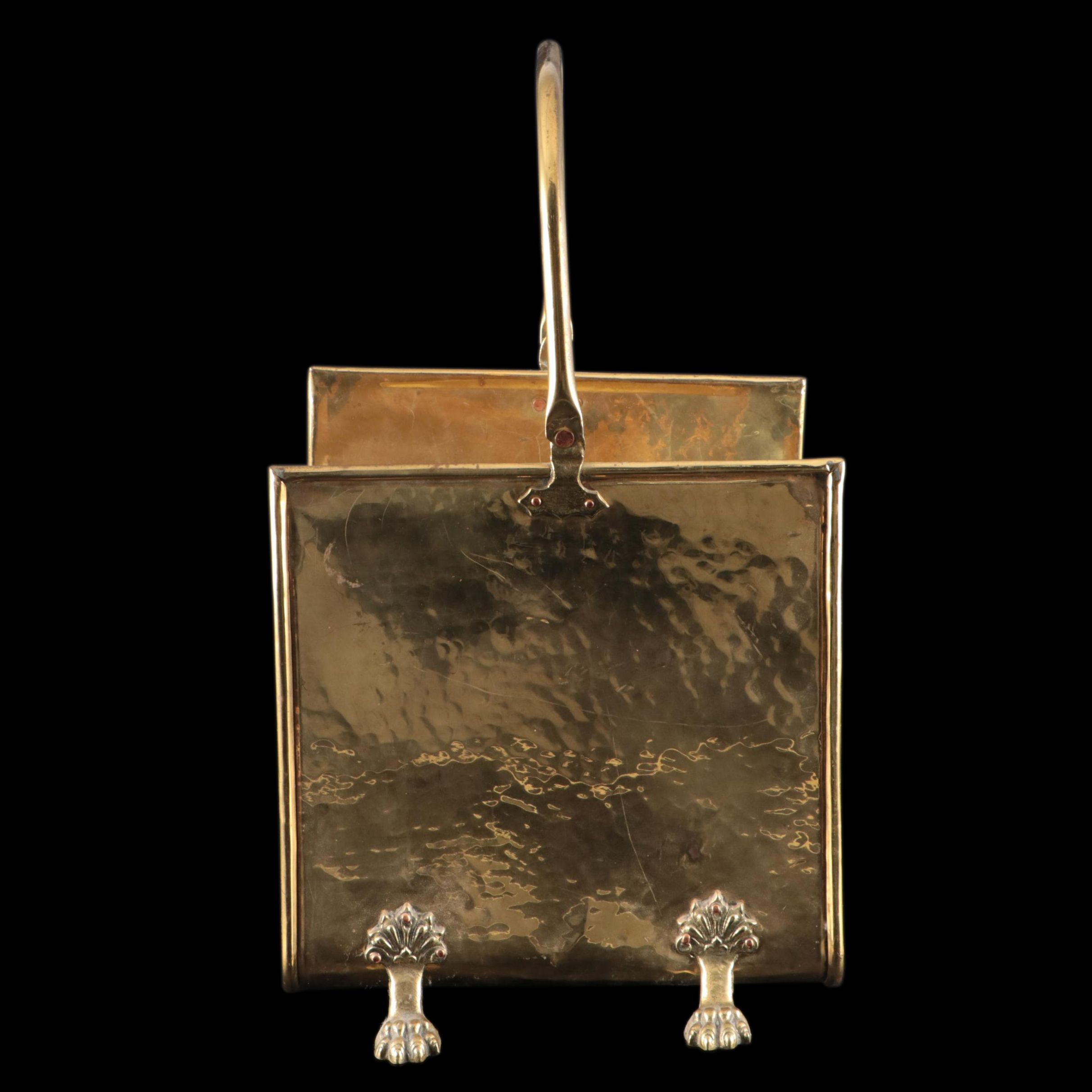 Claw Foot Brass Firewood Holder, 20th Century