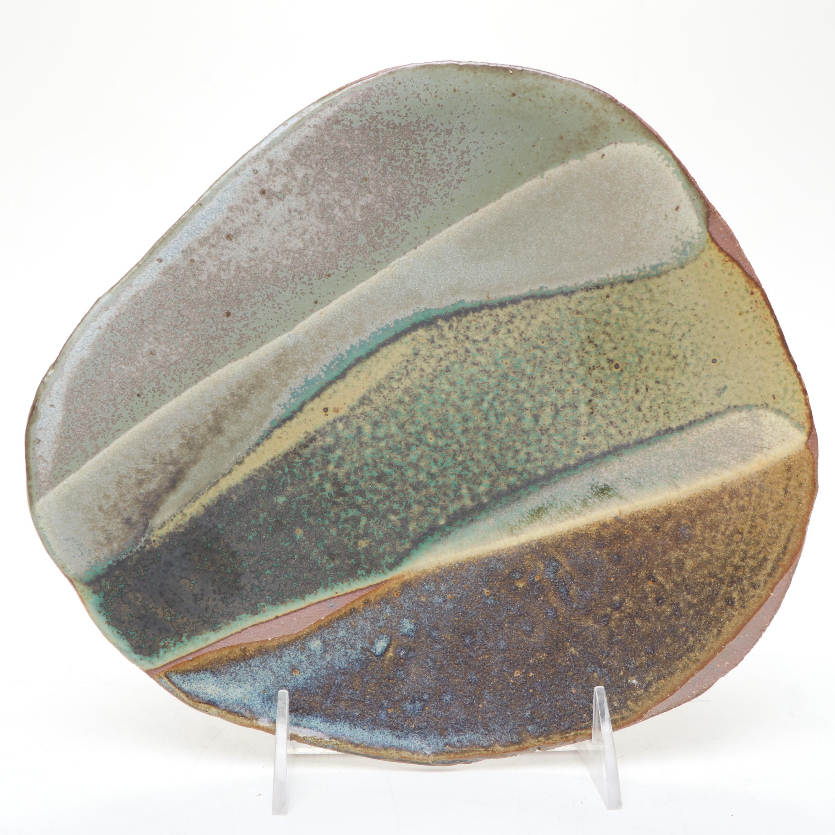 Art Pottery Flower Frog, Plate, Barbara Haring Bud Vases, & Flambe Lidded Box