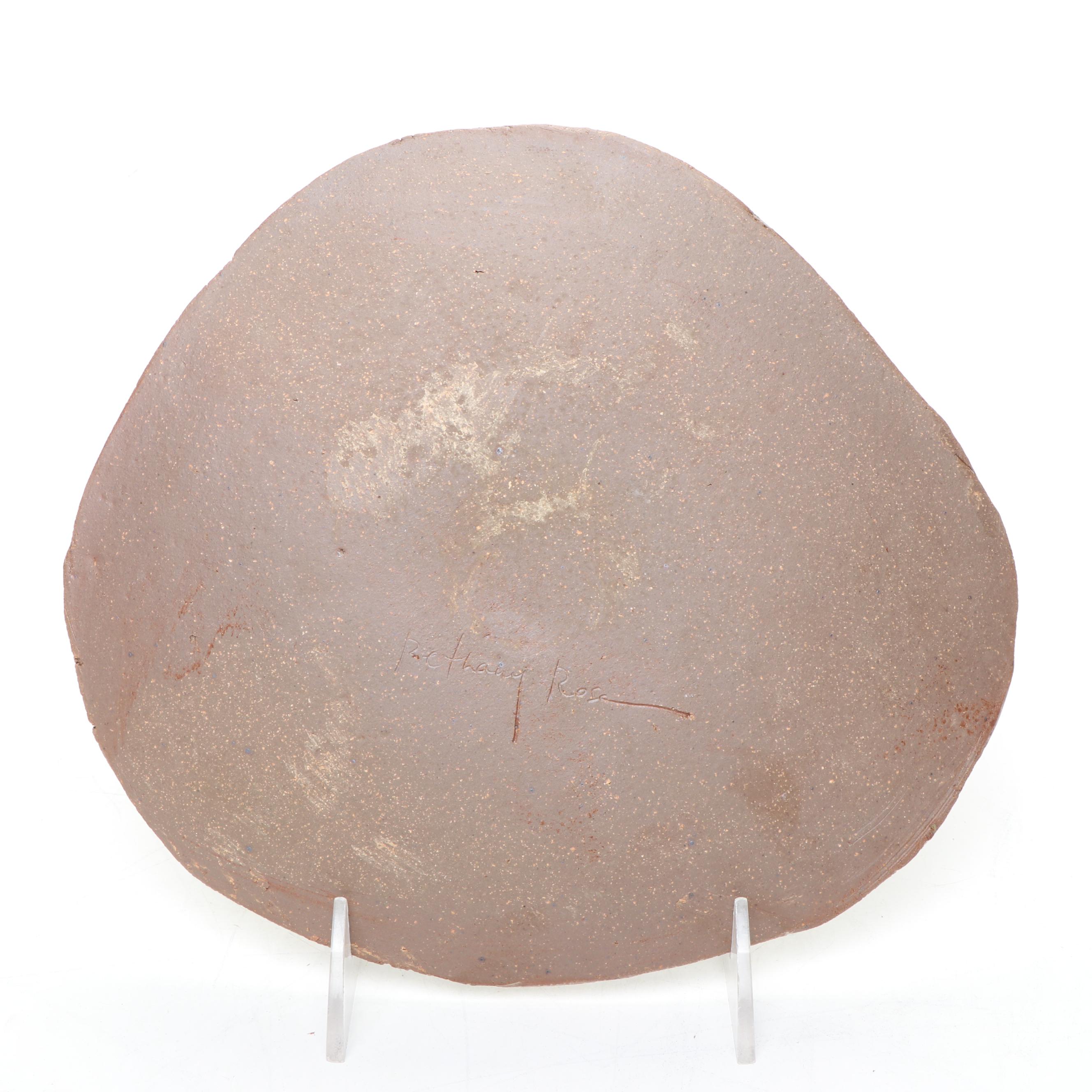 Art Pottery Flower Frog, Plate, Barbara Haring Bud Vases, & Flambe Lidded Box