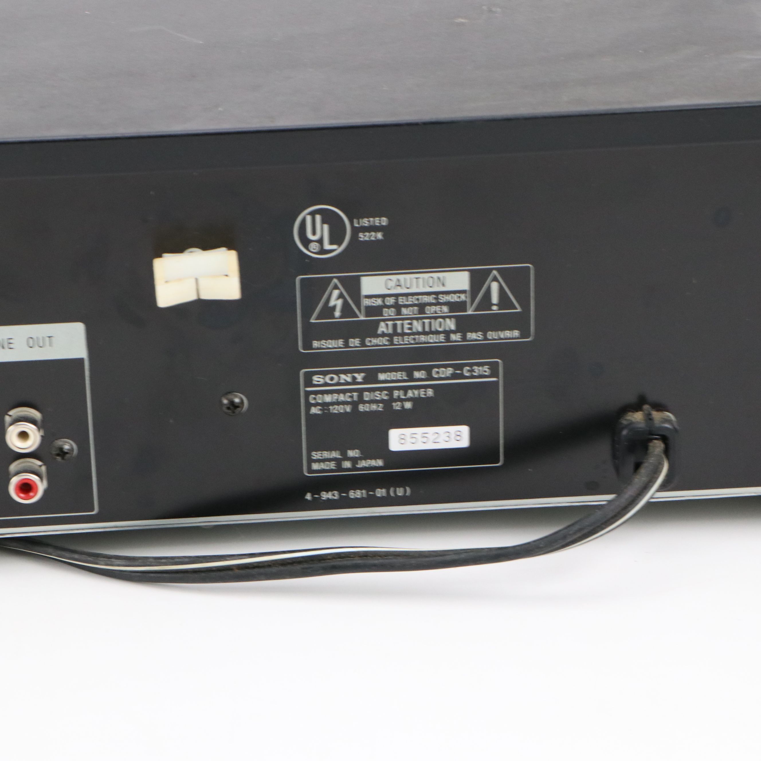 Sony Stereo Cassette Deck, Compact Disc Player and Receiver