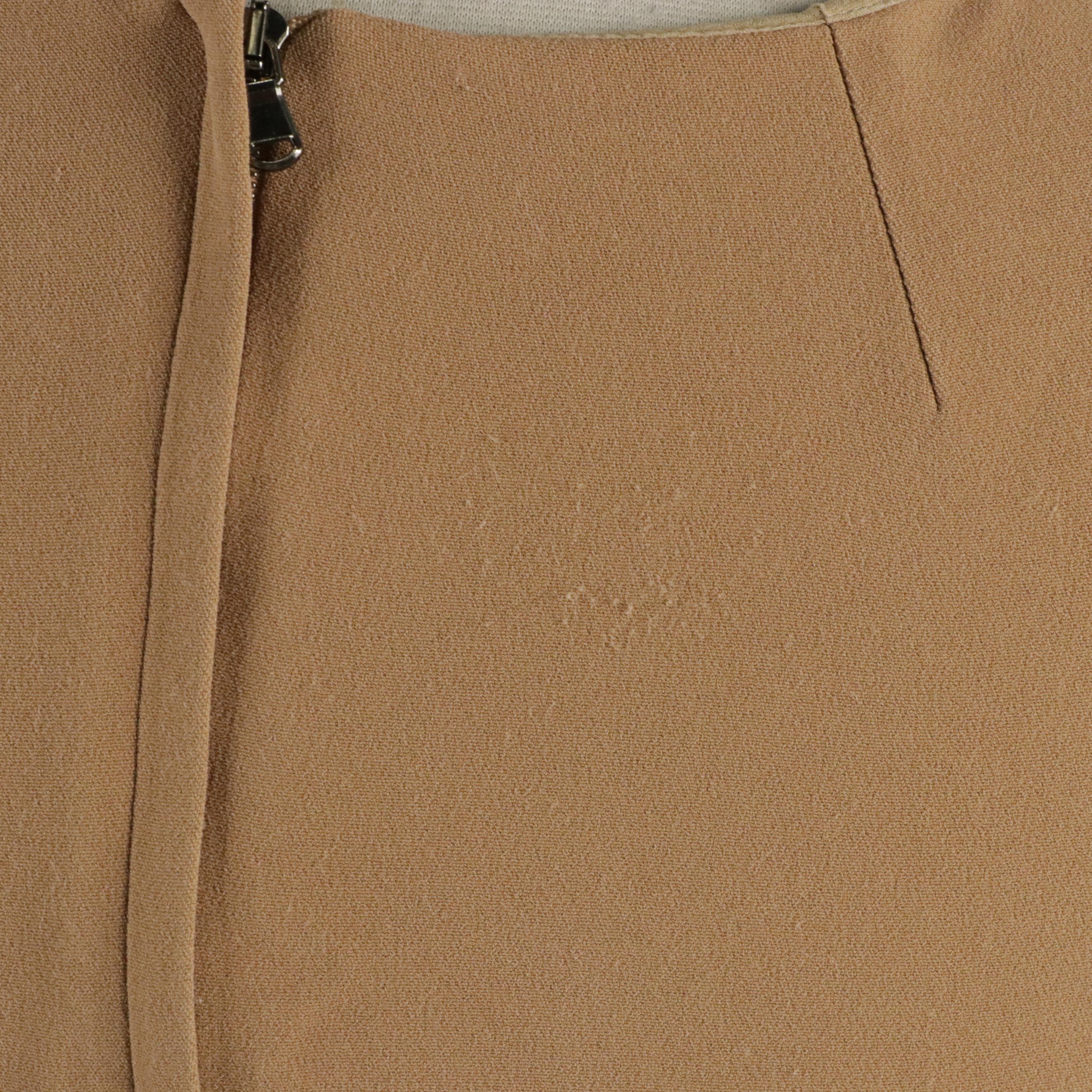 Dolce & Gabbana Pencil Dress with Yoked Waist and Shirred Pleats