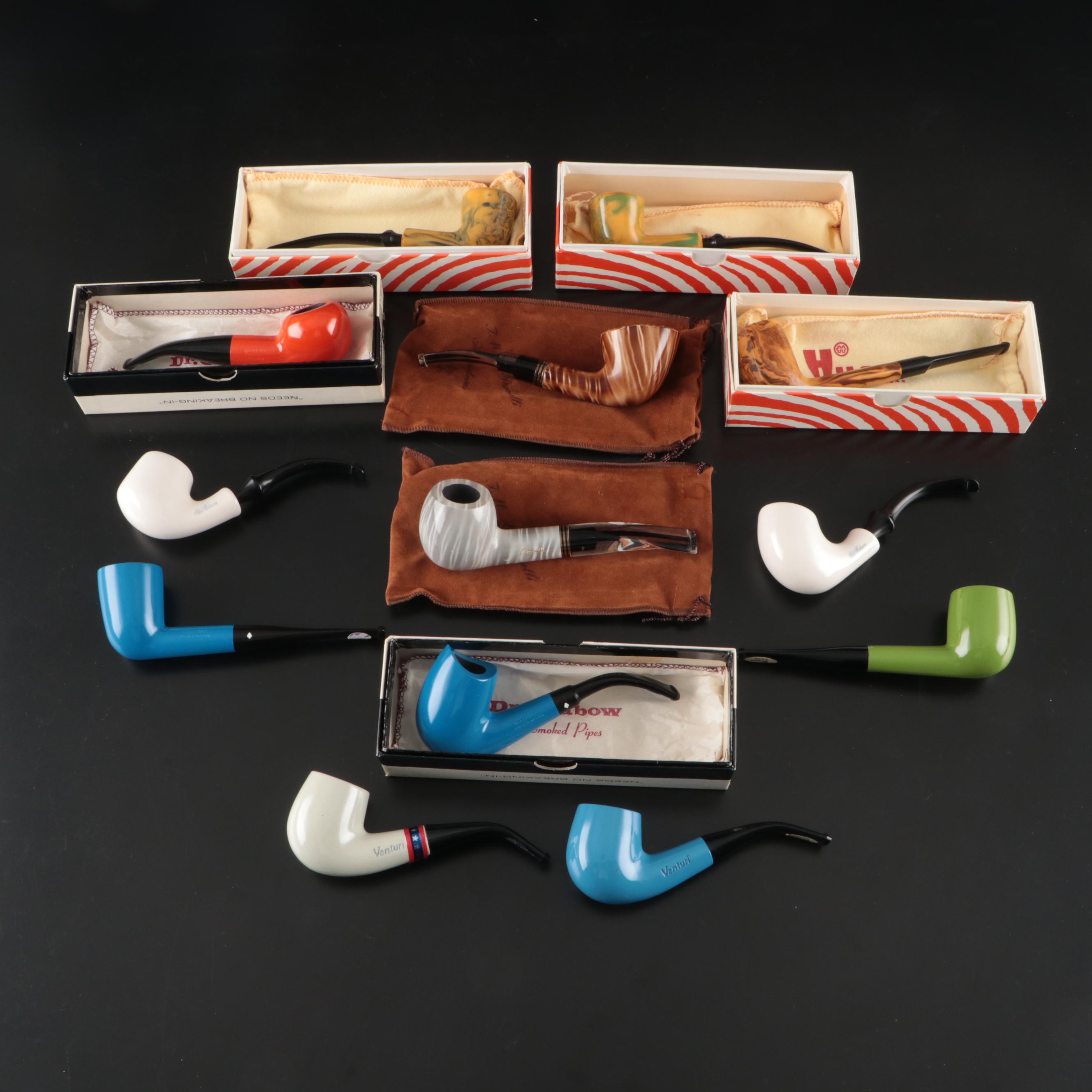 Hilson "Fantasia" Acrylic Tobacco Pipes with Vintage Paronelli Pipes and More