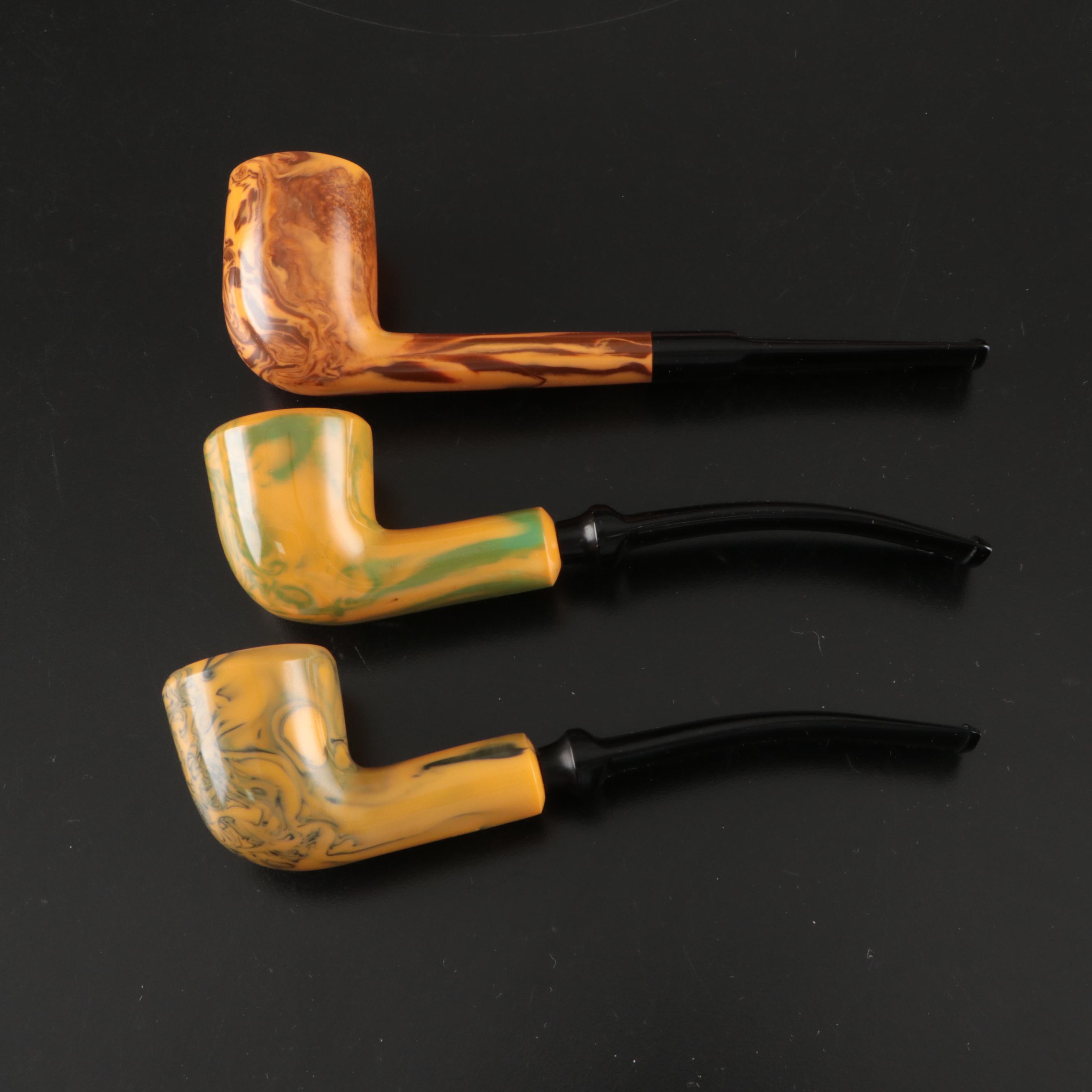 Hilson "Fantasia" Acrylic Tobacco Pipes with Vintage Paronelli Pipes and More