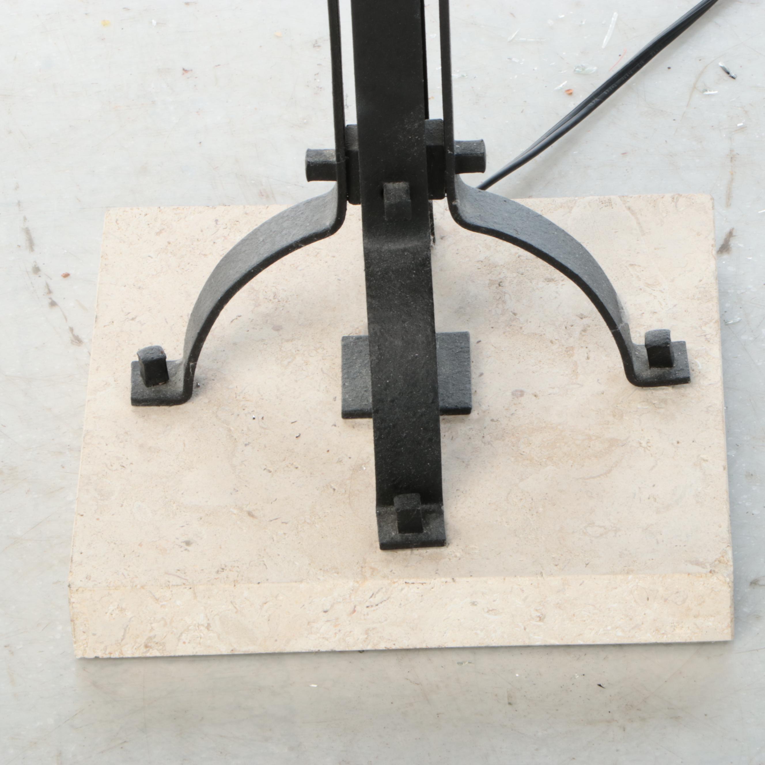 Spanish Revival Style Wrought Metal Floor Lamp